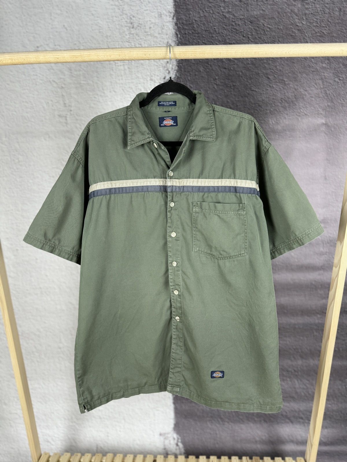 Dickies × Vintage Dickies vintage rare logo workwear short sleeve shirt chore Size US L / EU 52-54 / 3 - 1 Thumbnail