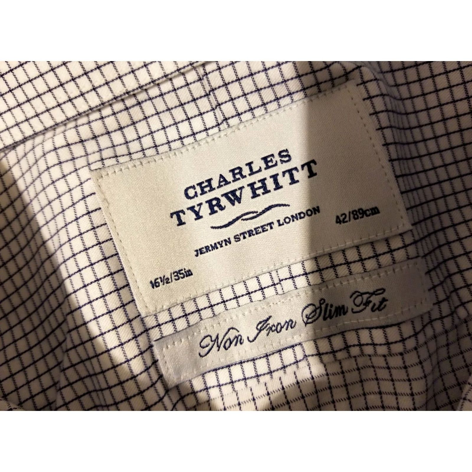 Charles Tyrwhitt Charles Tyrwhitt Dress Shirt White 16.5 35 Cotton Button Mens Regular Size 16.5 35 Size 46R - 3 Thumbnail