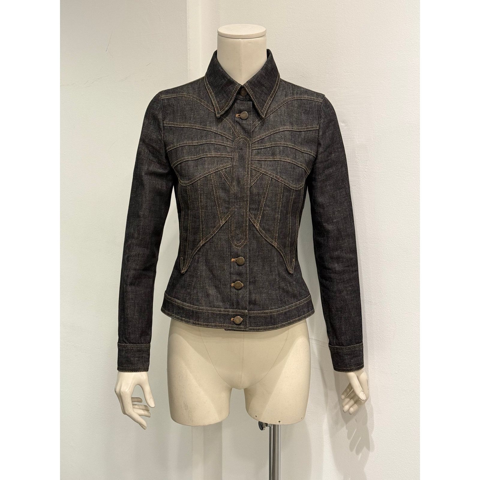 Dolce & Gabbana 2002 Dolce & Gabbana butterfly denim jacket Size US S / EU 44-46 / 1 - 2 Thumbnail