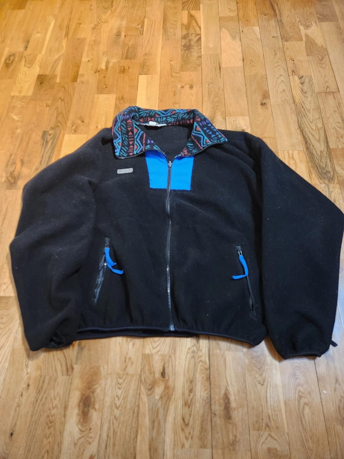 Columbia Vintage Columbia Fleece Jacket Black Aztec Collar XL Size US XL / EU 56 / 4 - 1 Thumbnail