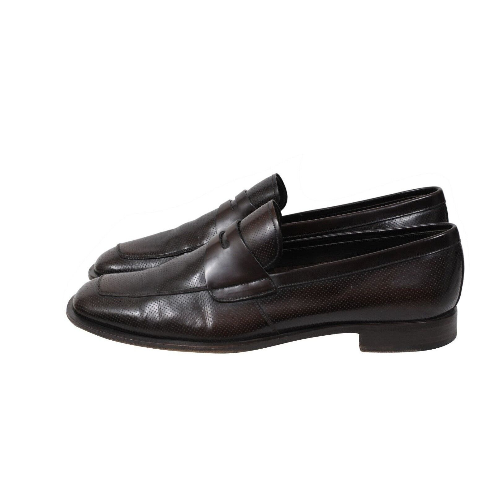 Prada Penny Loafers Brown Calfskin Leather - 02064 Size US 9.5 / EU 42-43 - 4 Thumbnail
