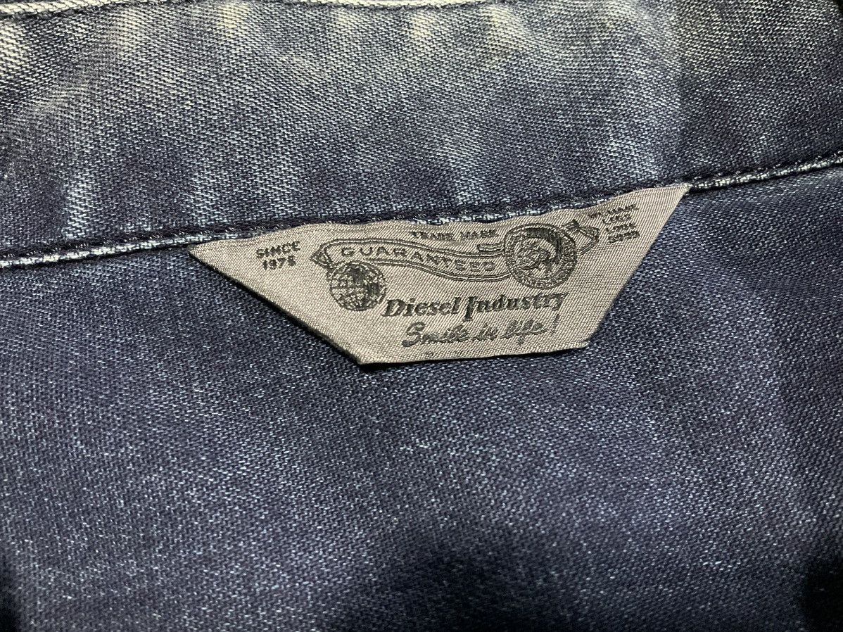 Diesel × Hysteric Glamour × Japanese Brand 🔥Sick Y2K Diesel Ruffled Denim Sleeveless Shirt Size US L / EU 52-54 / 3 - 7 Thumbnail