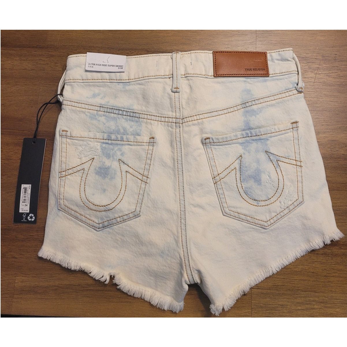 True Religion True Religion HR Acid Wash Shorts 24 NWT Thrashed Destroyed Size 24" / US 00 / IT 34 - 2 Thumbnail