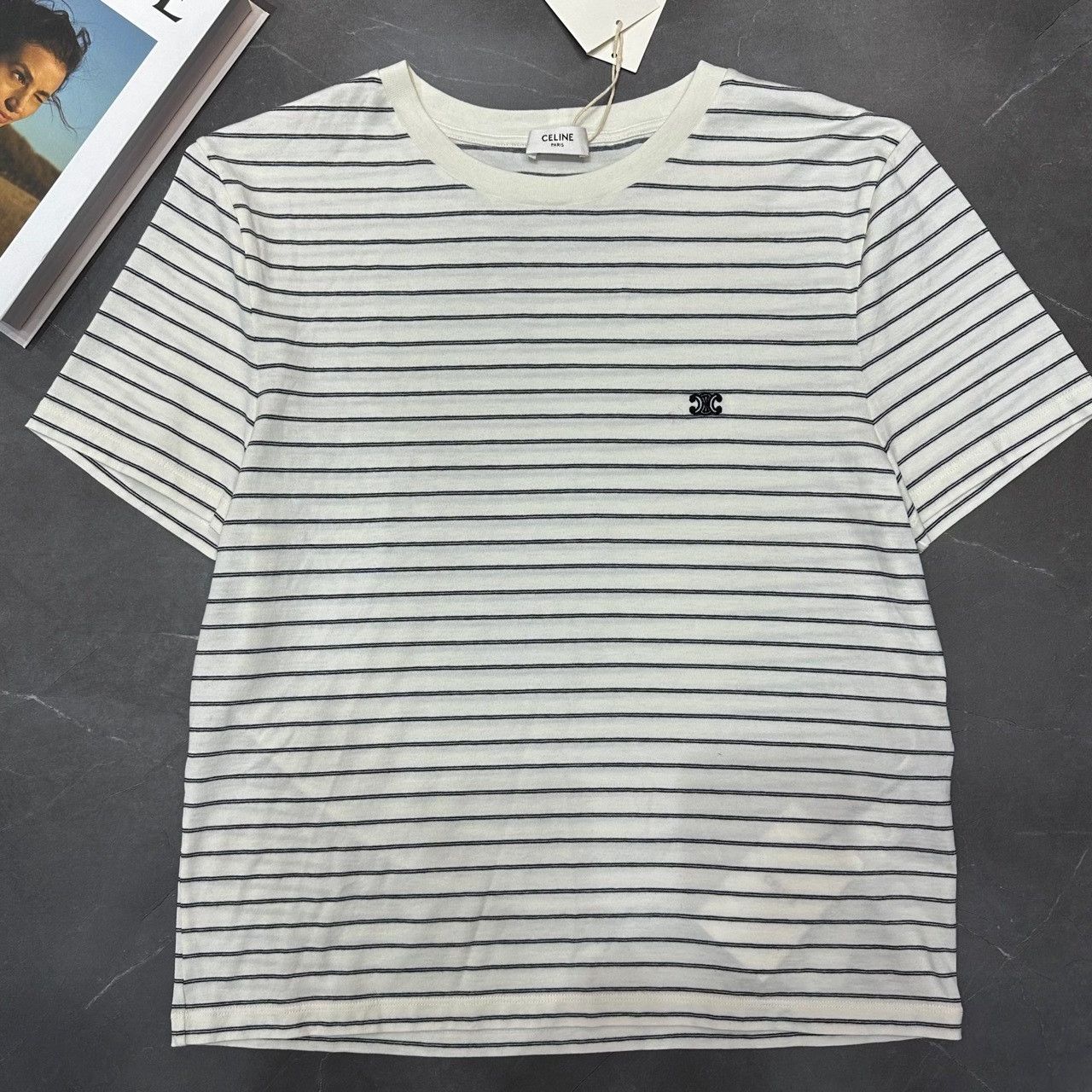 Celine × Hedi Slimane SS20 Hedi Nostalgia Striped Tee | Grailed