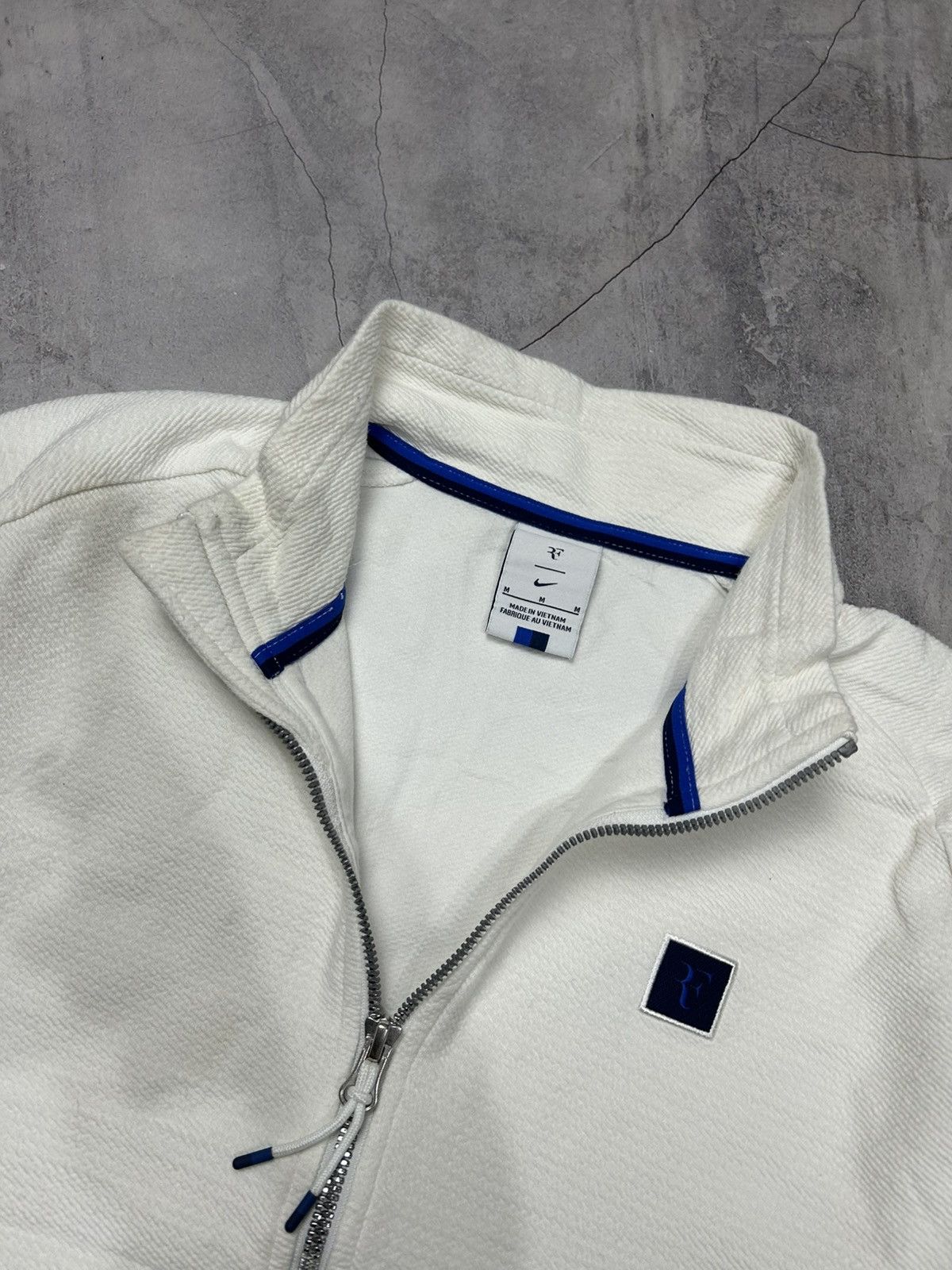 Nike × Vintage Nike Roger Federer RF Tennis Track Jacket White Full Zip Size US M / EU 48-50 / 2 - 4 Thumbnail