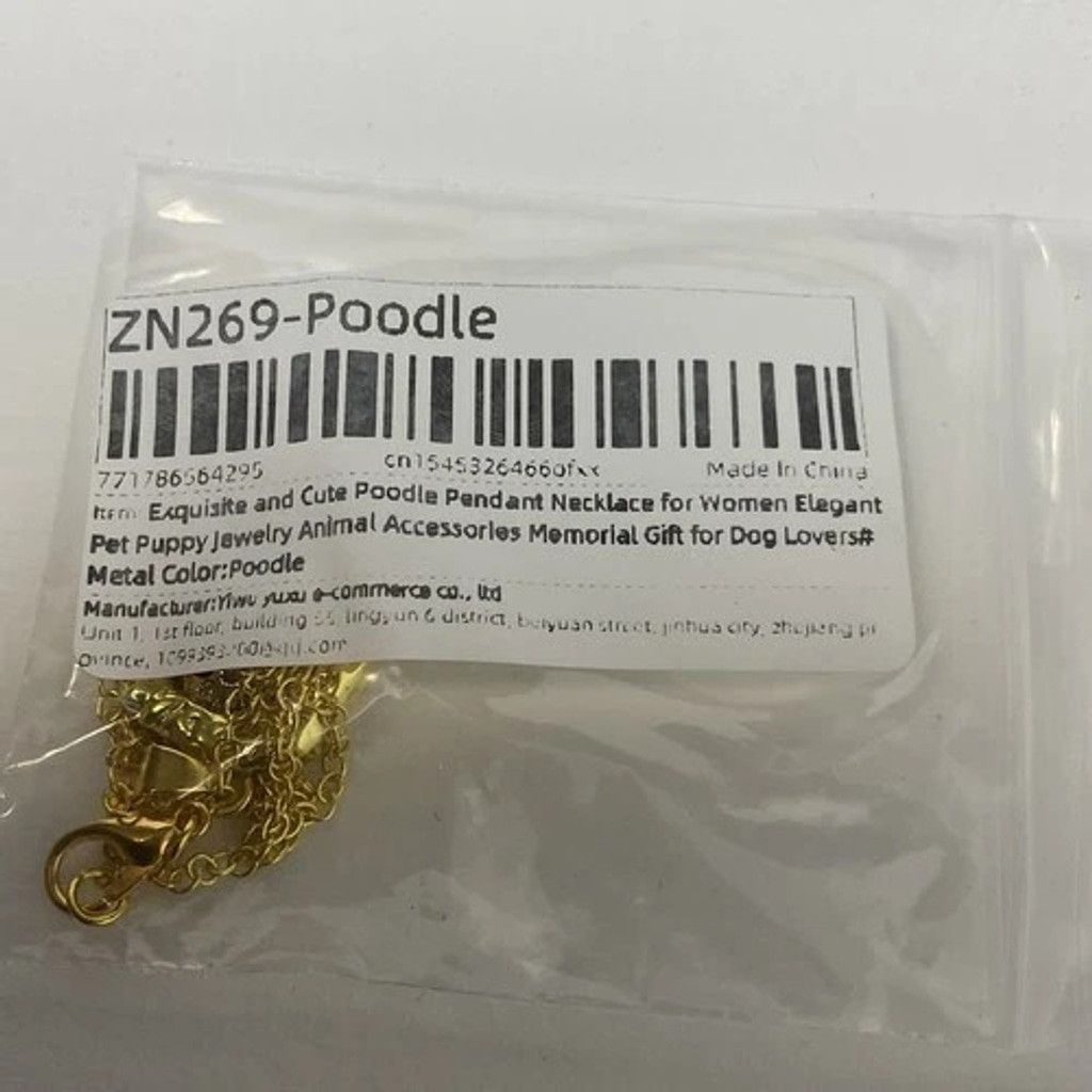 Other NWT O-Commerce Women Necklace Poodle Charm Pet Puppy Jewelry Size ONE SIZE - 2 Thumbnail