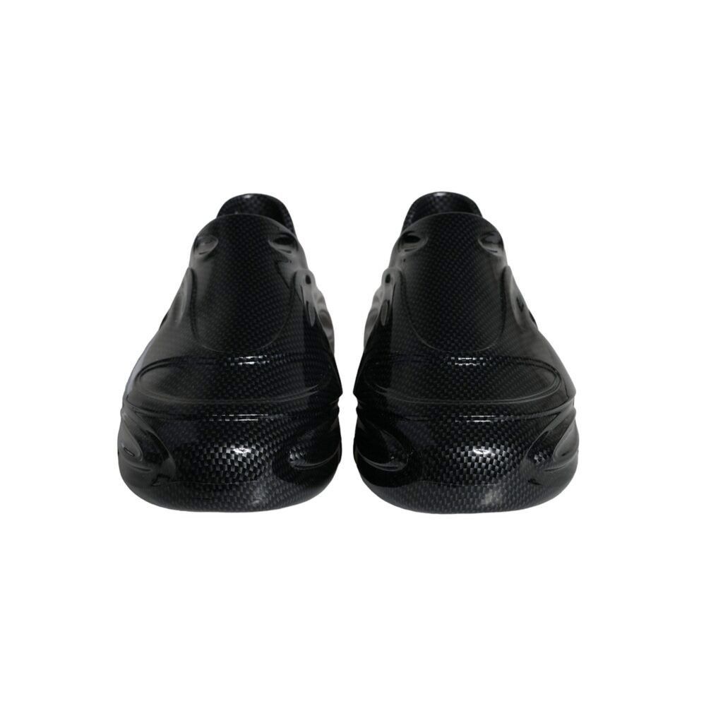 Dolce & Gabbana Dolce & Gabbana Black Foiled Rubber Toy Low Top Men Sneakers Size US 11 / EU 44 - 2 Thumbnail