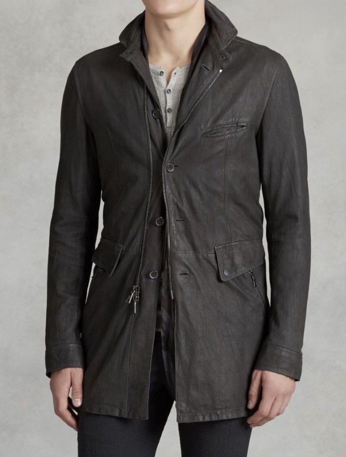 John Varvatos Garment Washed Suede Jacket EU 54 USA 44 Size US L / EU 52-54 / 3 - 1 Thumbnail