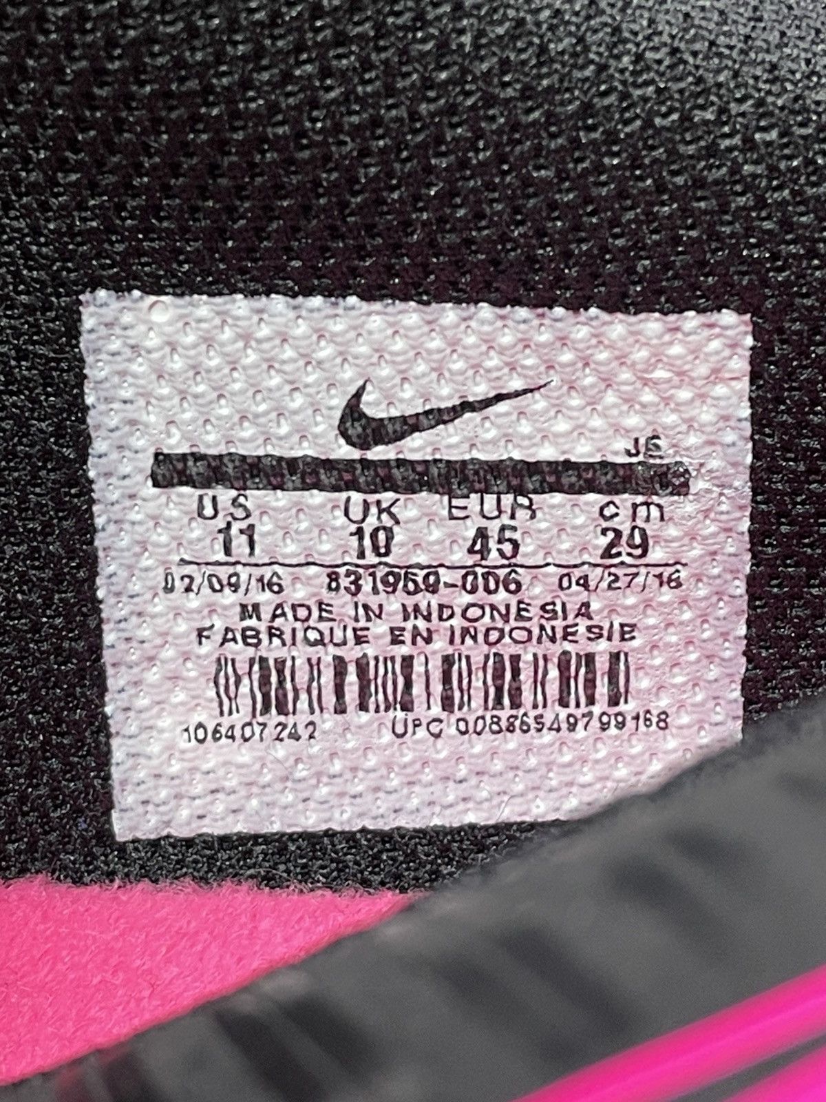 Nike New Nike Mercurial Vortex III FG Soccer Cleats Black Pink Size US 11 / EU 44 - 15 Thumbnail
