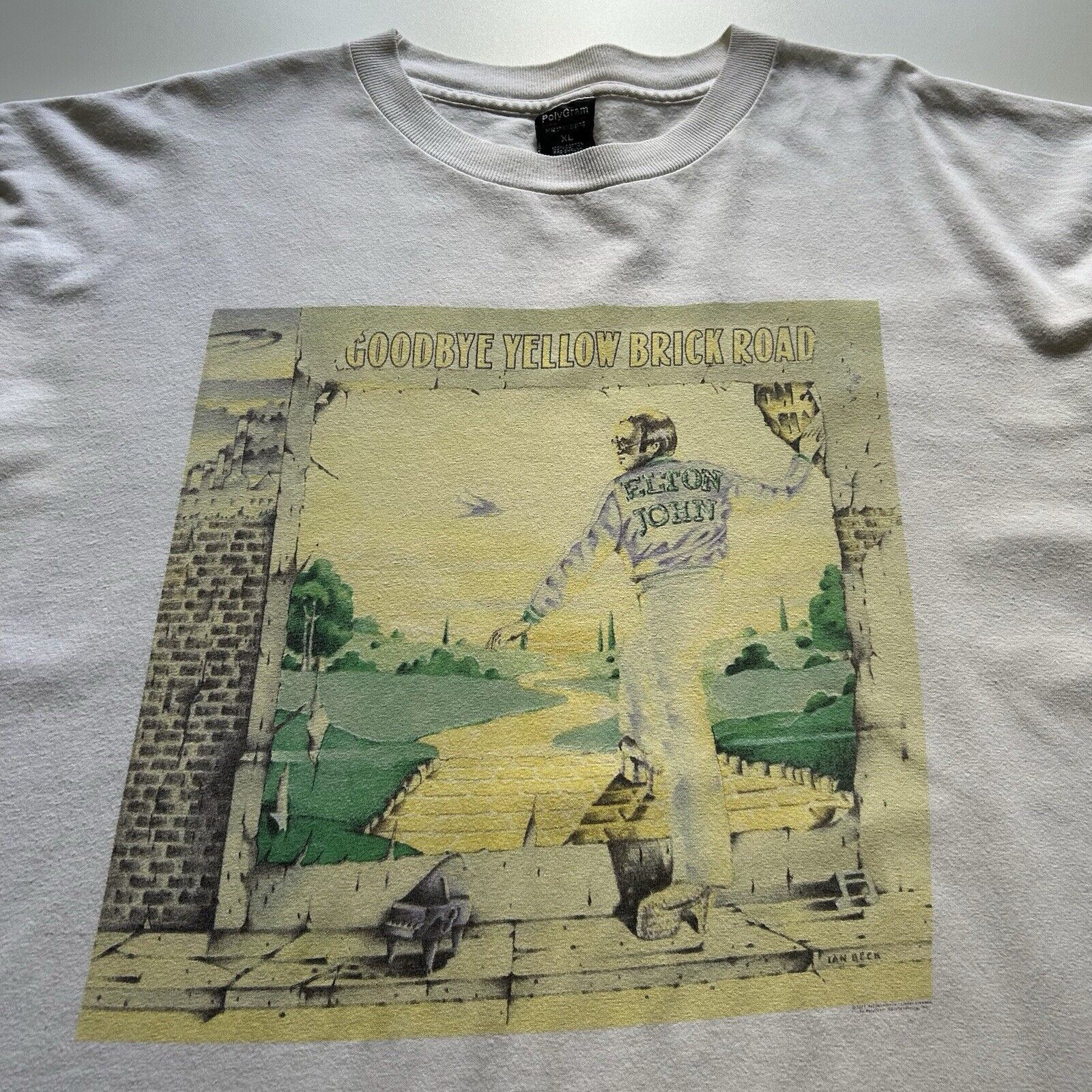 Vintage 90s Elton John Goodbye Yellow Brick Road T Shirt XL