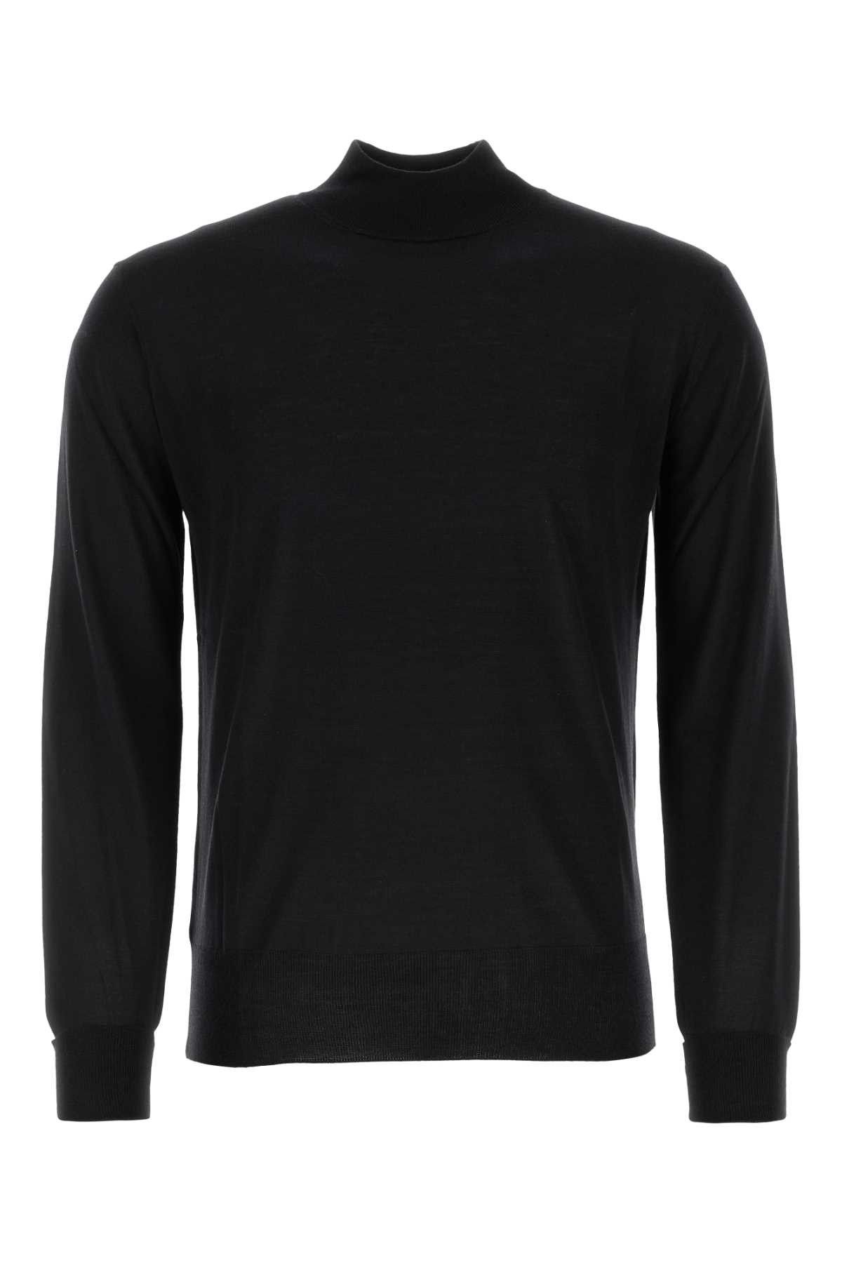 image of Pt Torino Black Wool Sweater, Men's (Size Large)