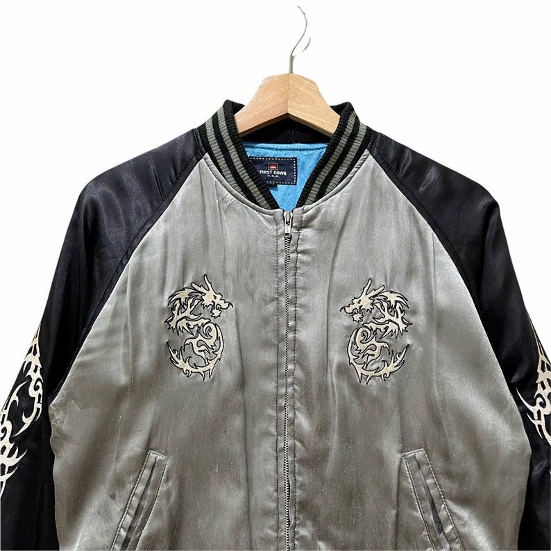 Japanese Brand × Vintage Vintage First Down Sukajan Souvenir Zipper Jacket Size US S / EU 44-46 / 1 - 7 Thumbnail