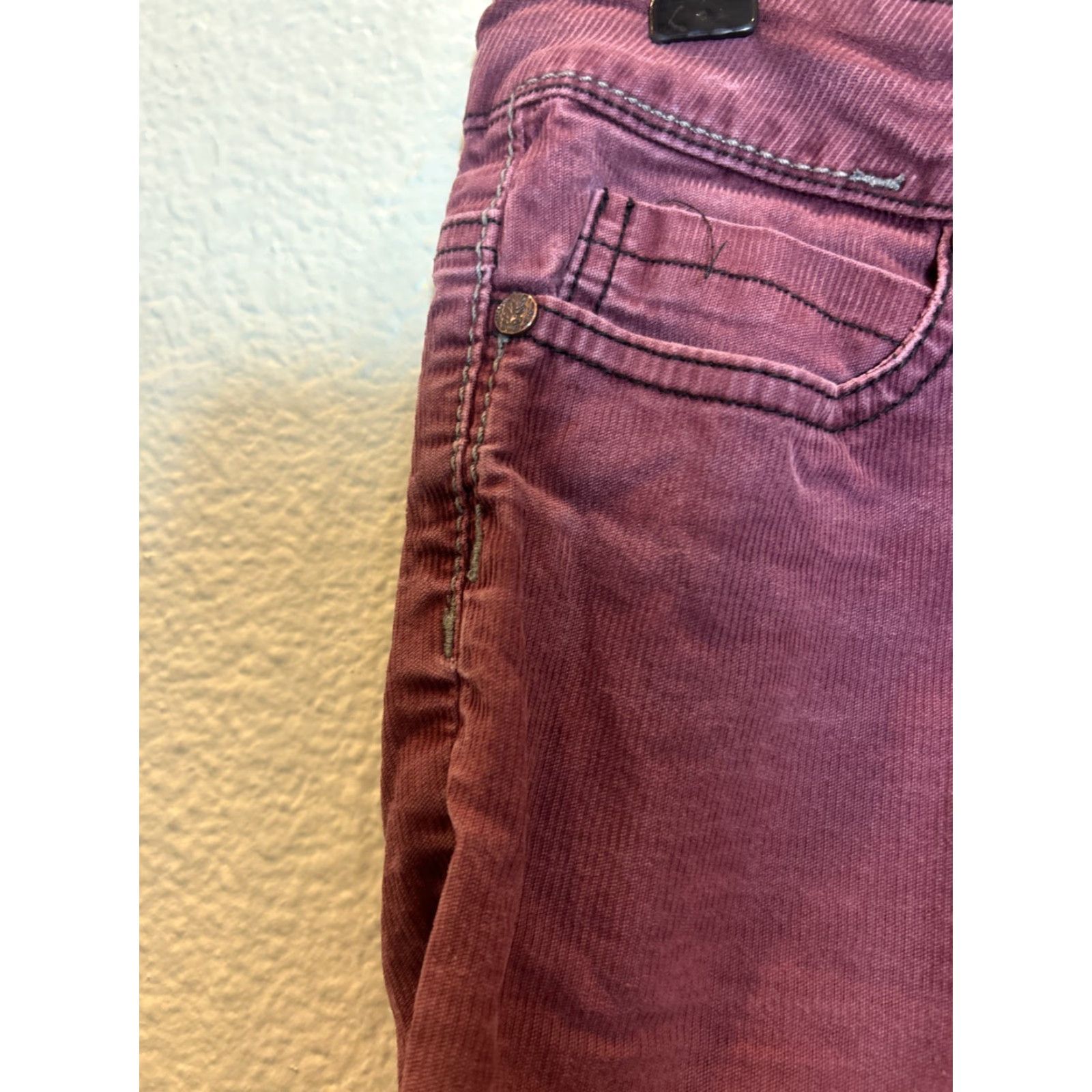 Prana VINTAGE Prana Corduroy Pants Women 4 Purple 30x31 Chino Stained Size 27" / US 4 / IT 40 - 7 Thumbnail