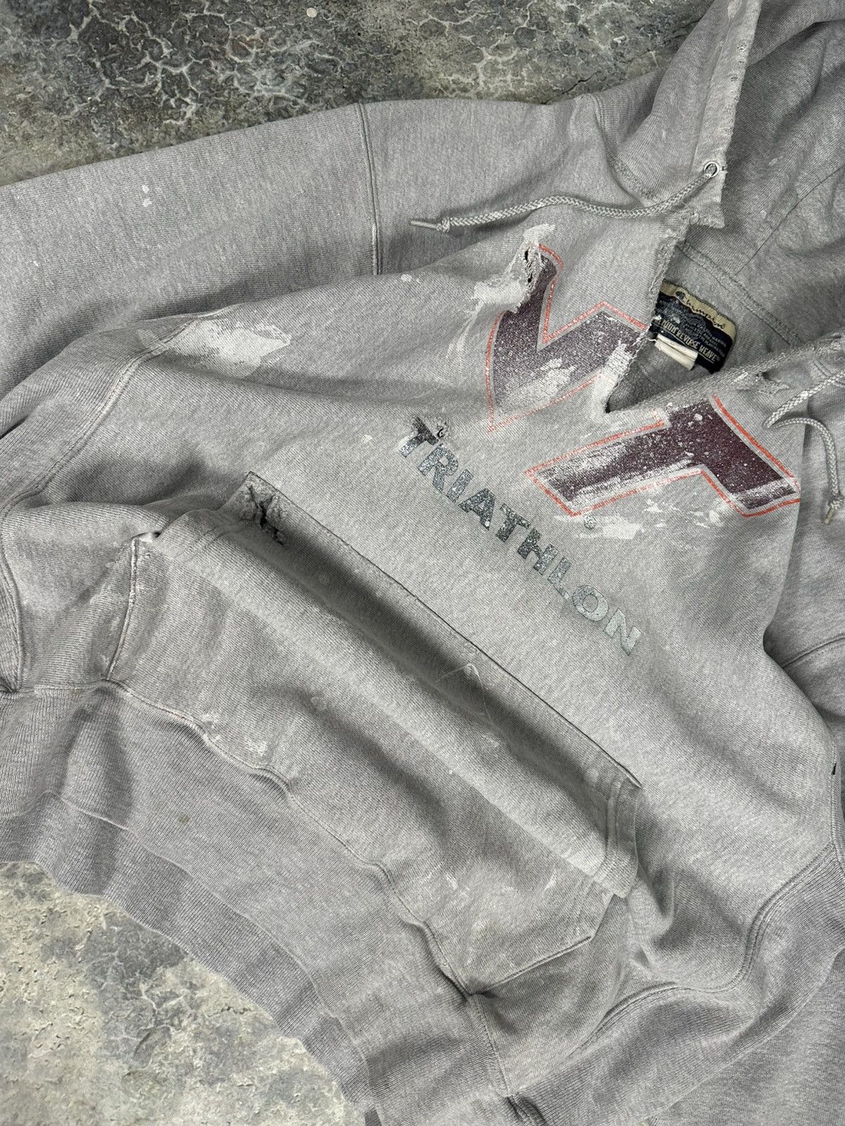 Champion × Vintage Thrashed Virginia Tech Hoodie Size US XL / EU 56 / 4 - 2 Thumbnail