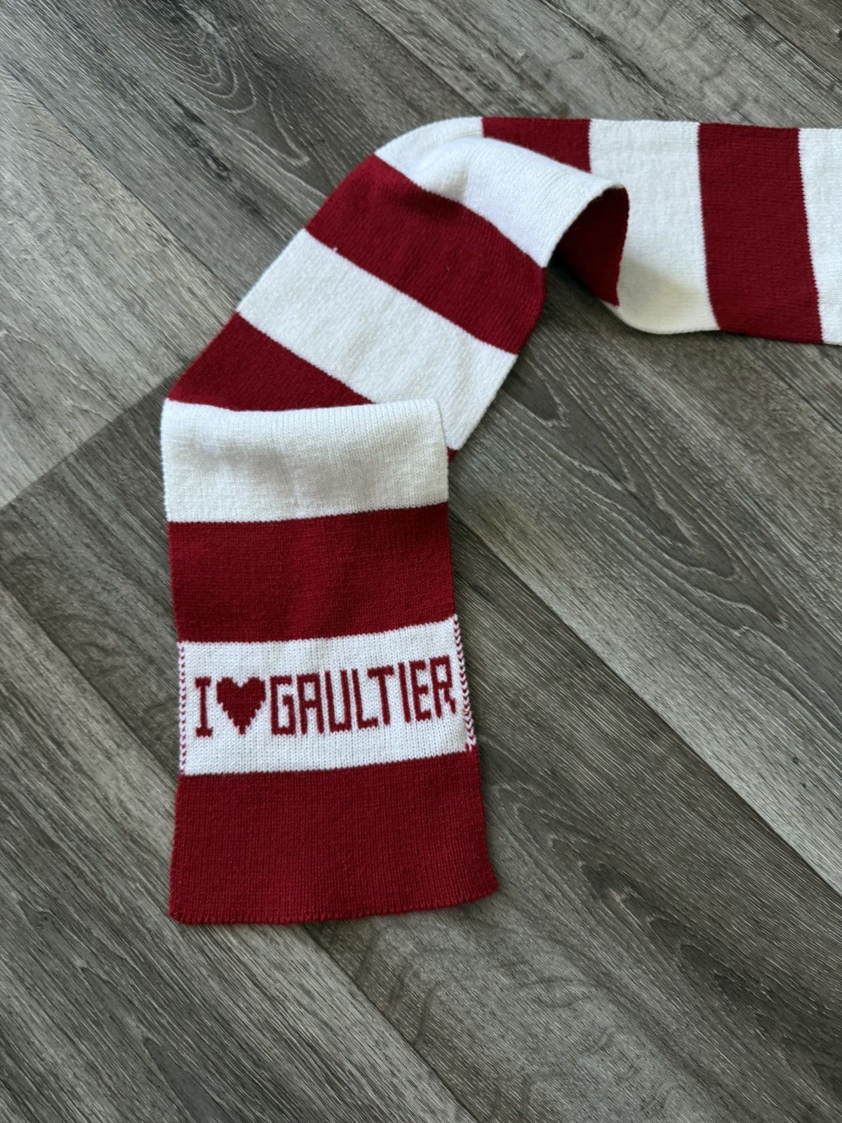Jean Paul Gaultier Jan Paul Gaultier Scarf I LOVE GAULTIER Color Red And White Size ONE SIZE - 3 Thumbnail