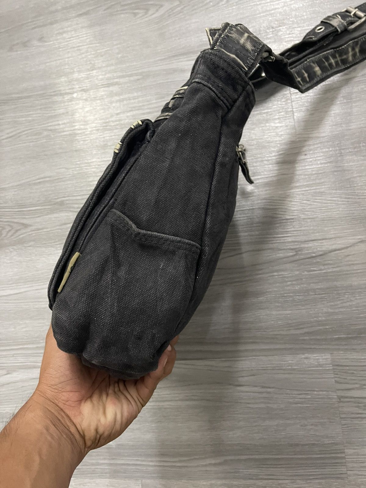 Japanese Brand Grand Stone Black Dyed Multi Compartment Utilities bag Size ONE SIZE - 3 Thumbnail