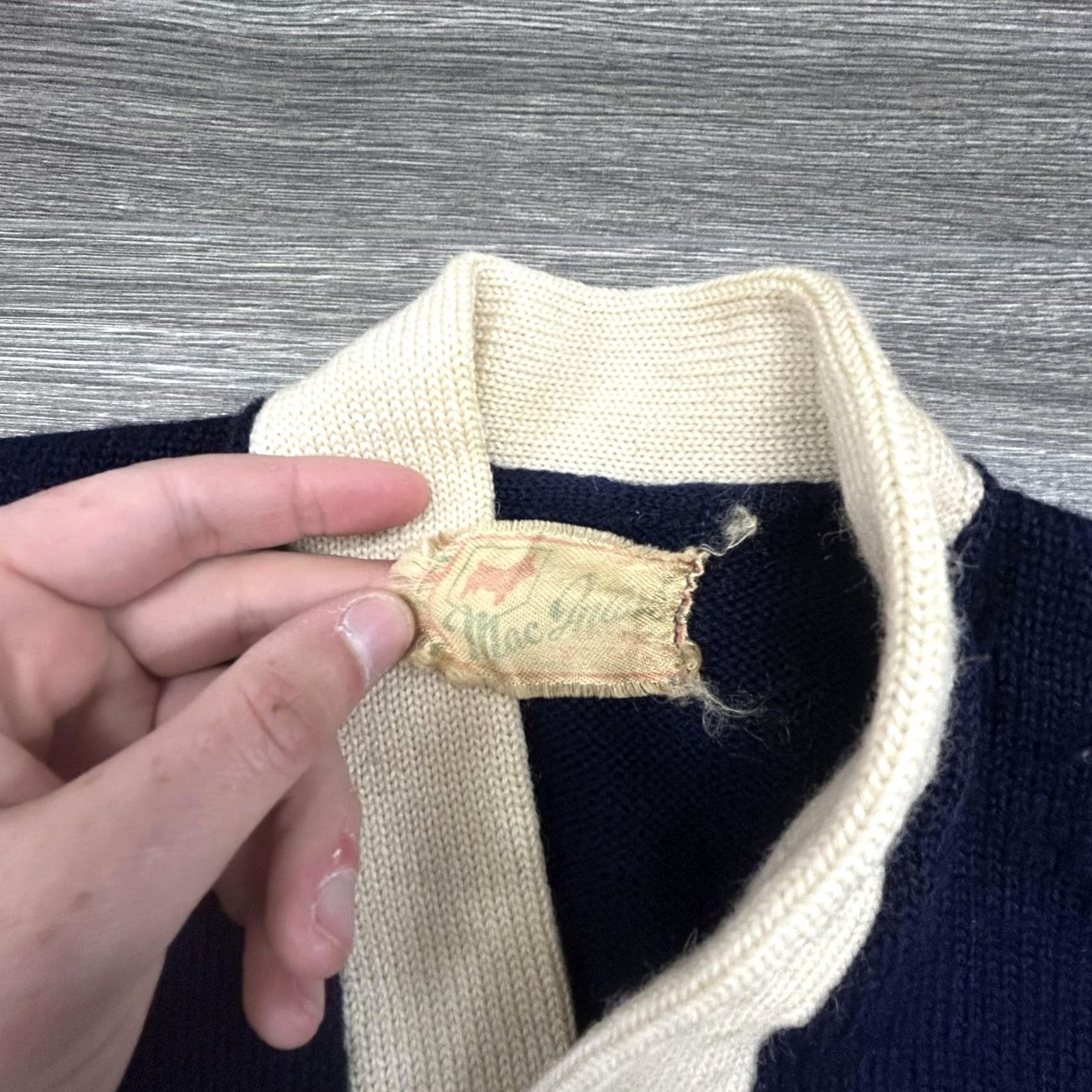 McGregor VINTAGE MacGregor Cardigan Sweater Womens S Navy Blue Wool Size S / US 4 / IT 40 - 7 Thumbnail