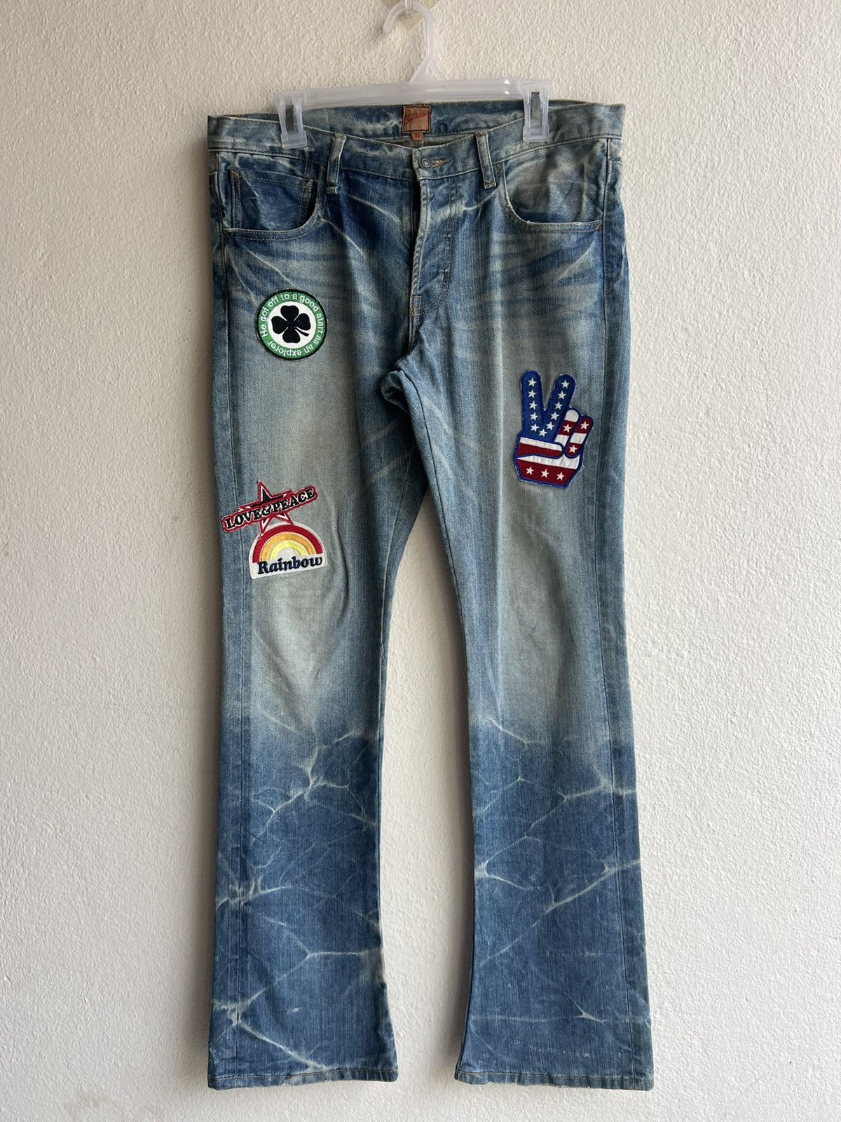 Jackrose Japan Mud Denim Patches Bootcut Jeans Flare
