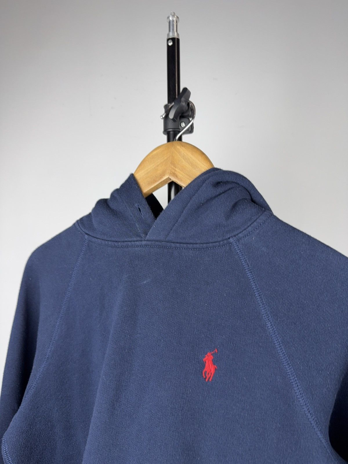 Polo Ralph Lauren 00s Polo Ralph Lauren Navy Cropped Hoodie Red Pony Logo Size M / US 6-8 / IT 42-44 - 7 Thumbnail