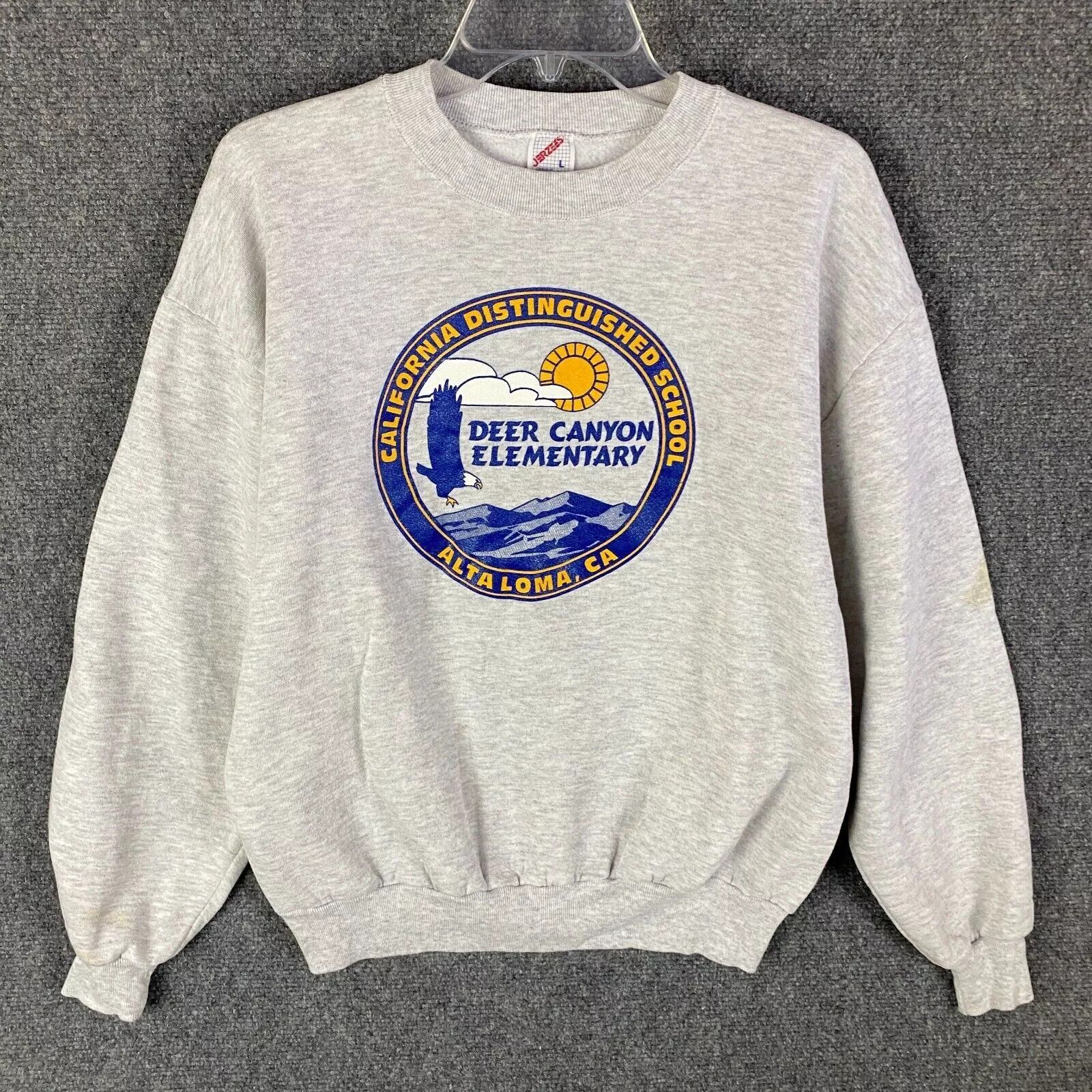 Jerzees × Vintage Jerzees Sweatshirt Men's Large Pullover Cotton Blend Stained Size US L / EU 52-54 / 3 - 1 Thumbnail