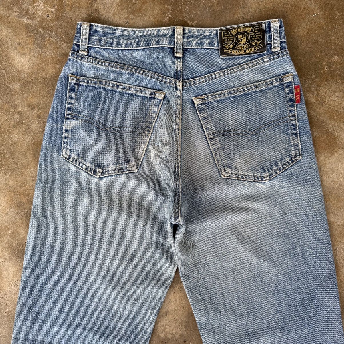 Japanese Brand VINTAGE ROAD ACE HEAVY WEIGHT DENIM JEAN PANTS Size US 29 - 11 Thumbnail
