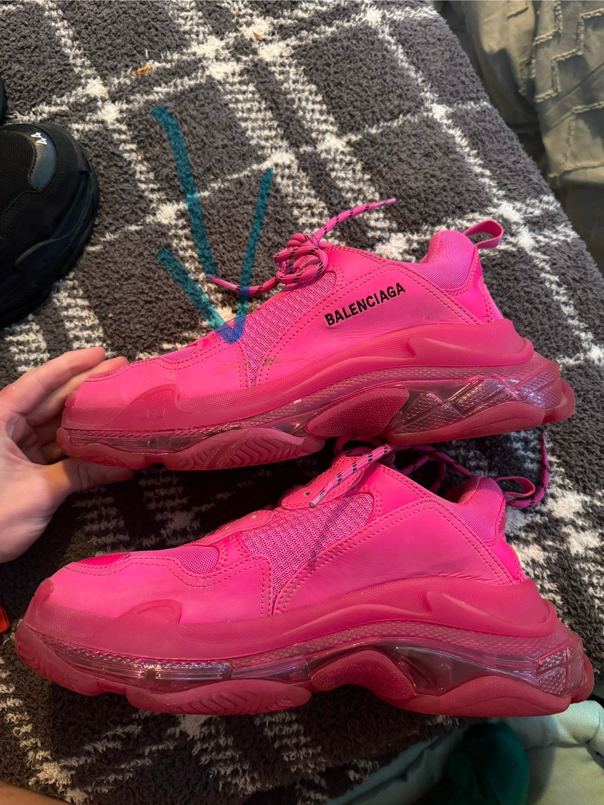 BALENCIAGA TRIPLE S PINK SNEAKERS