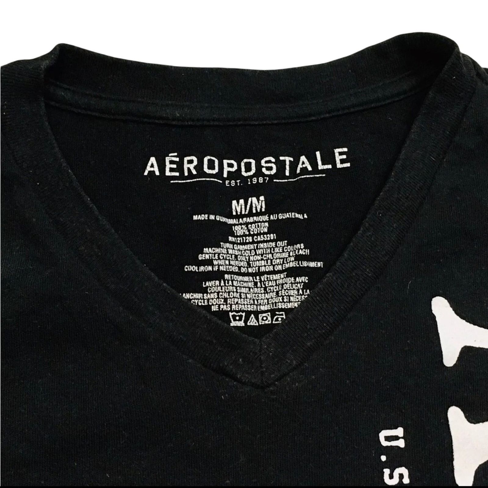 Aeropostale Vertical Aero 87 Graphic Tee Size M Size US M / EU 48-50 / 2 - 2 Thumbnail