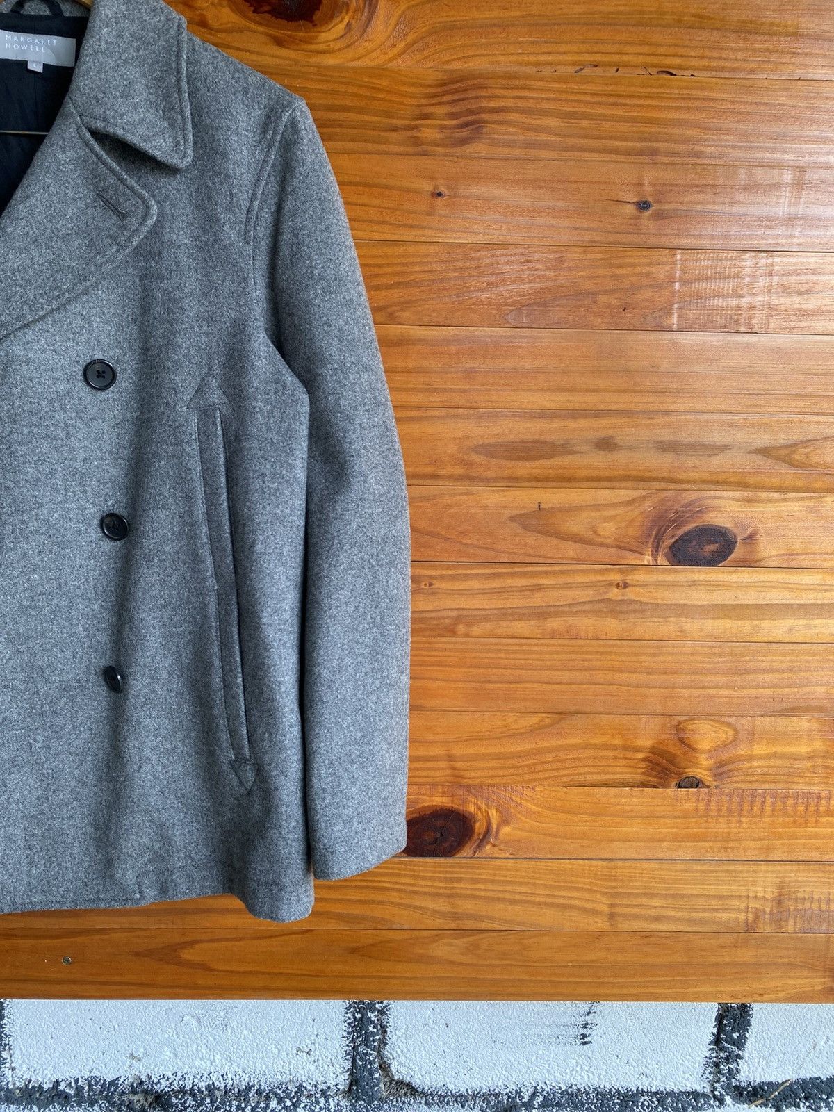 Margaret Howell Margaret Howell Grey Wool Pea Coat Japanese Minimalist Size US L / EU 52-54 / 3 - 7 Thumbnail