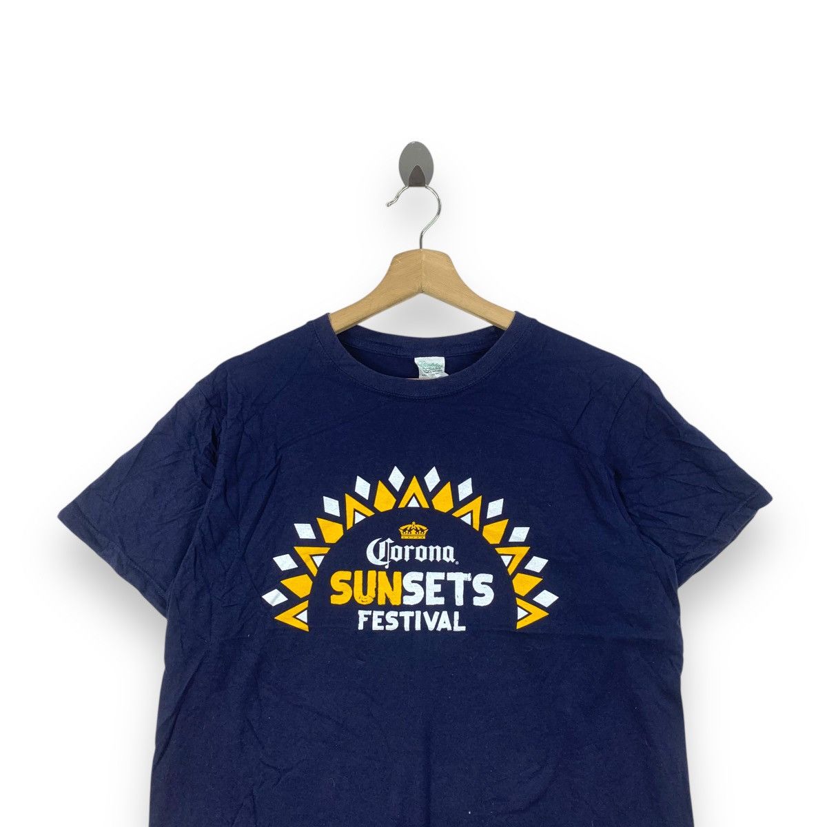 Vintage CORONA SUNSETS FESTIVAL Music Concert Dance Tee Shirt Size L / US 10 / IT 46 - 2 Thumbnail