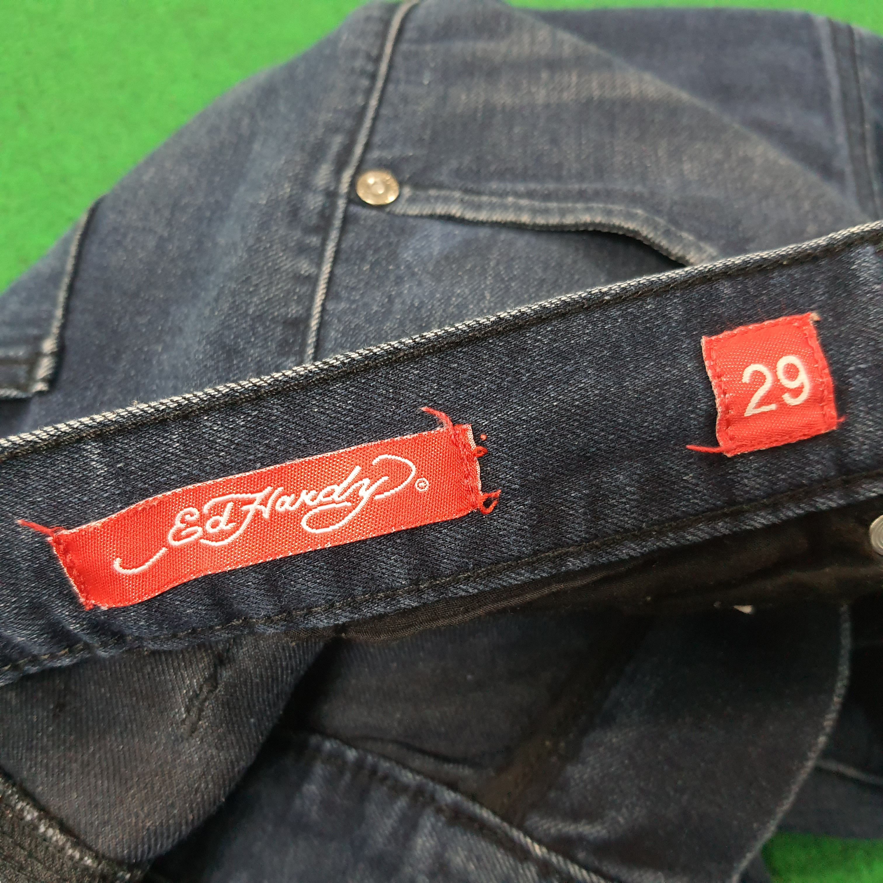 Designer × Ed Hardy × Vintage Vintage Ed Hardy designer Custom Logo Jeans Size 30" / US 8 / IT 44 - 7 Thumbnail