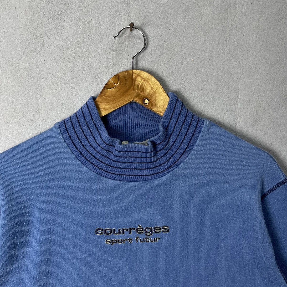 Japanese Brand Courrèges Sport Futur Mock Neck Sweatshirt – Made in Japan Size US M / EU 48-50 / 2 - 2 Thumbnail