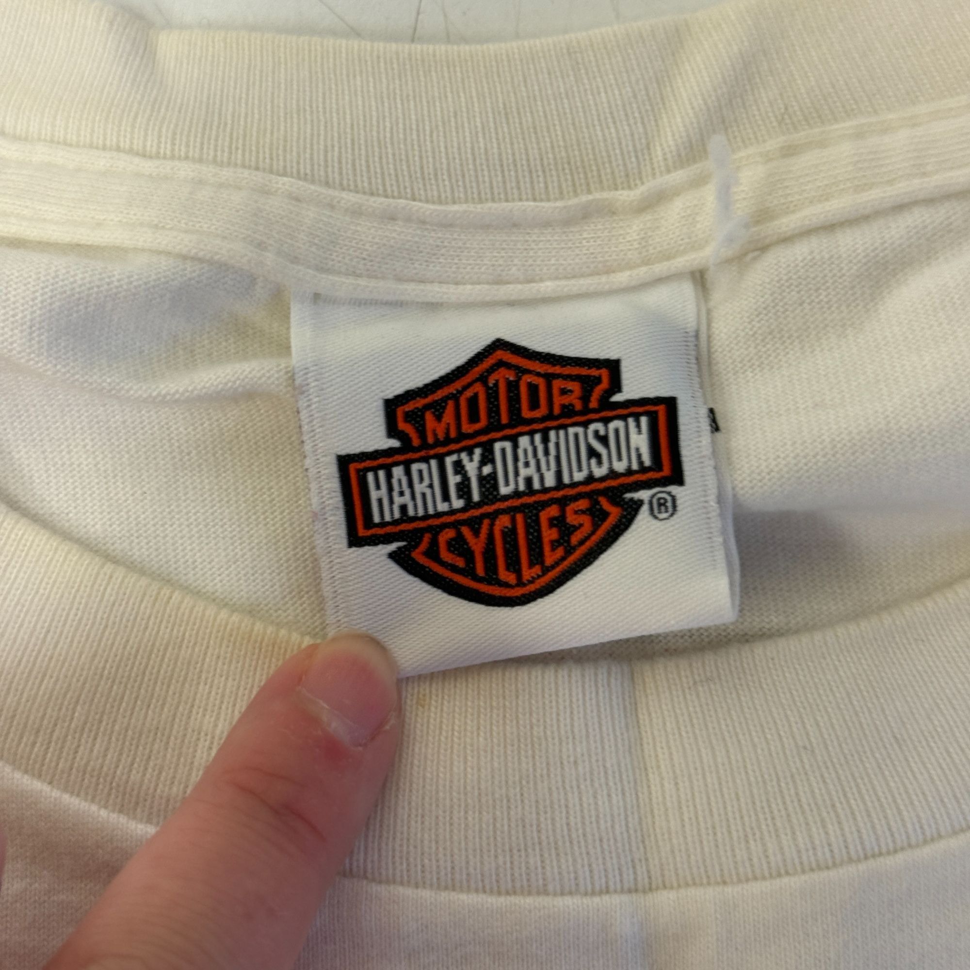 Harley Davidson MAD RIVER OHIO Motorcycle BIKER Theme Park Lighthouse Train Size US L / EU 52-54 / 3 - 8 Thumbnail
