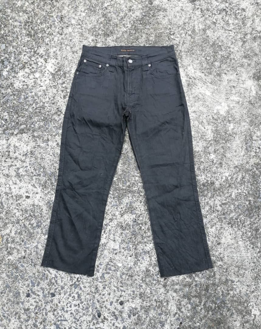 Nudie Jeans Nudie Jeans NJ2764 Slim Jim Black Coated Jeans Size US 29 - 1 Thumbnail