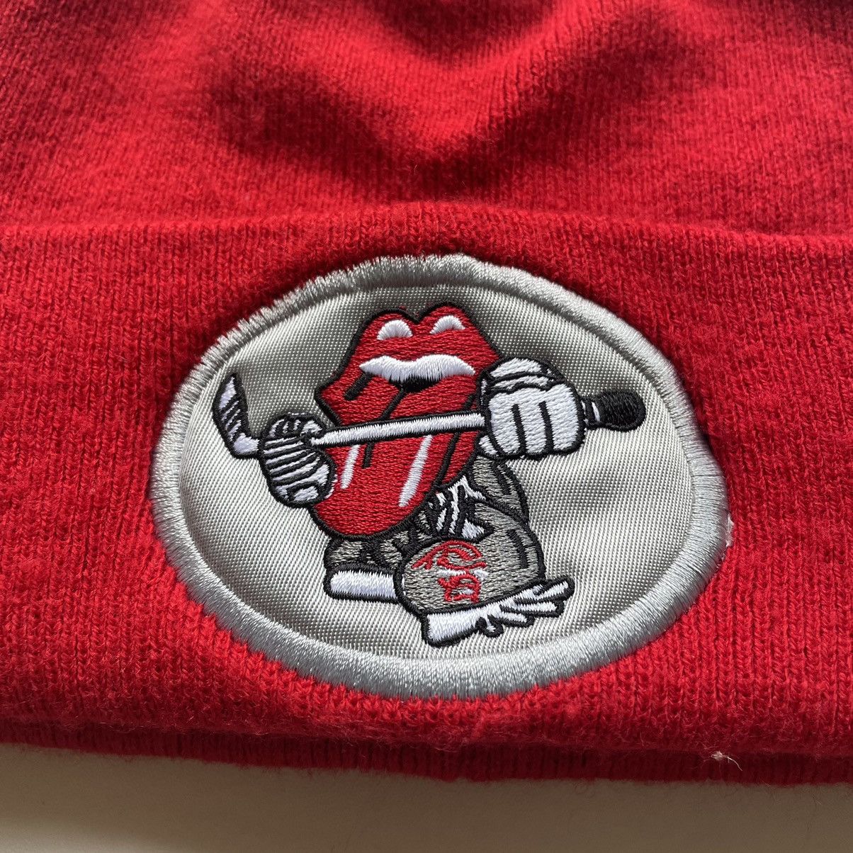 Band Tees × The Rolling Stones × Vintage Vintage The Rolling Stones Hockey Graphic Beanie OSFA Rare Size ONE SIZE - 2 Thumbnail