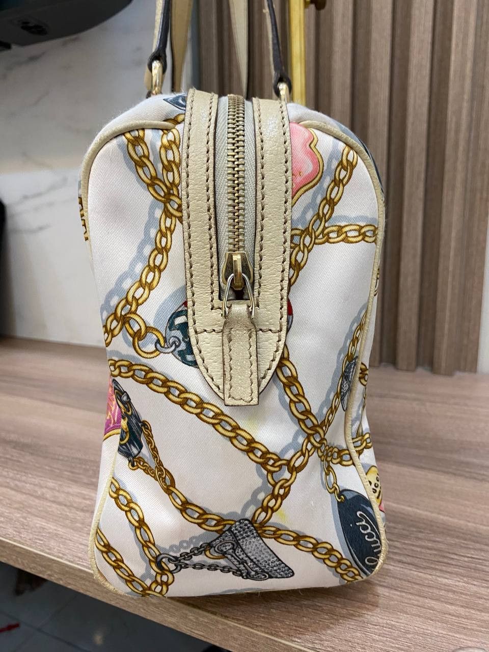 Gucci Gucci Charmy Boston Bag Printed Satin Small Size ONE SIZE - 4 Thumbnail