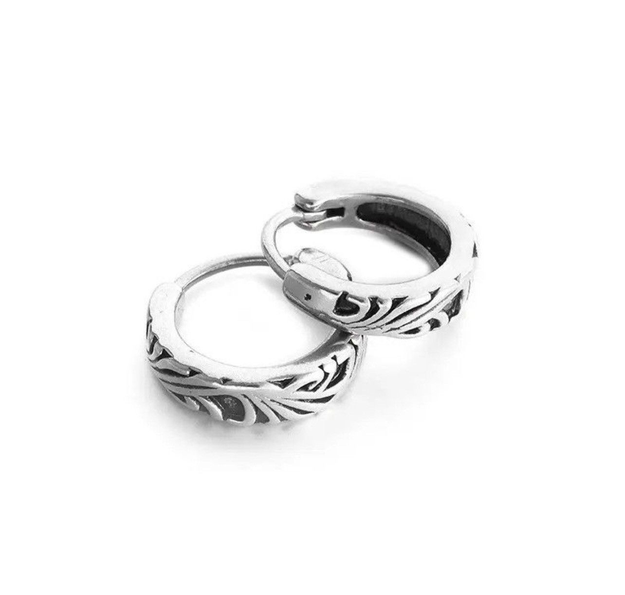 Designer × Jewelry Retro Hypoallergenic Hoop Earring (1pairs） Size ONE SIZE - 2 Thumbnail