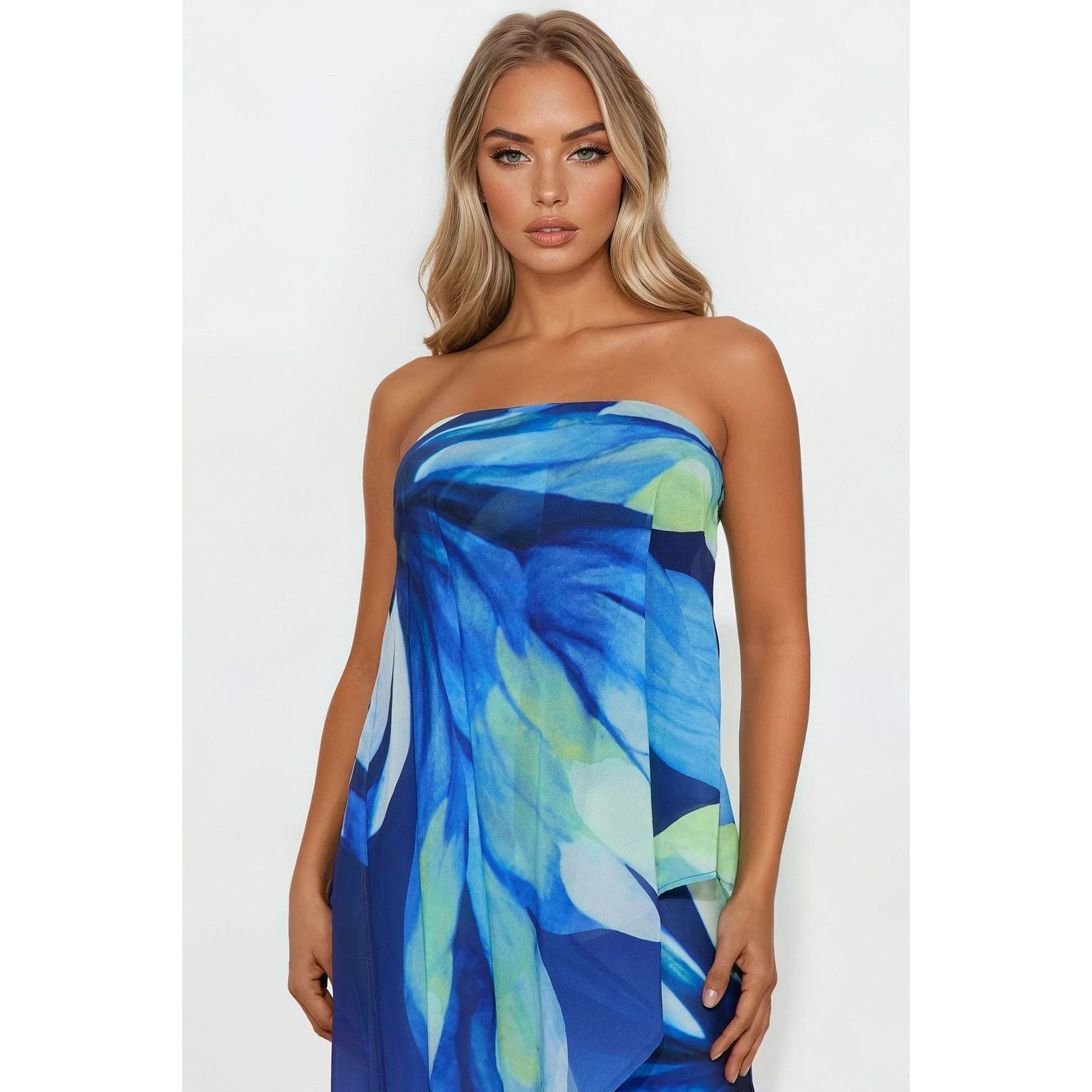 Other Danielle Flowy Floral Jumpsuit - Blue - Size XL Size 38" / US 16 / IT 52 - 2 Thumbnail