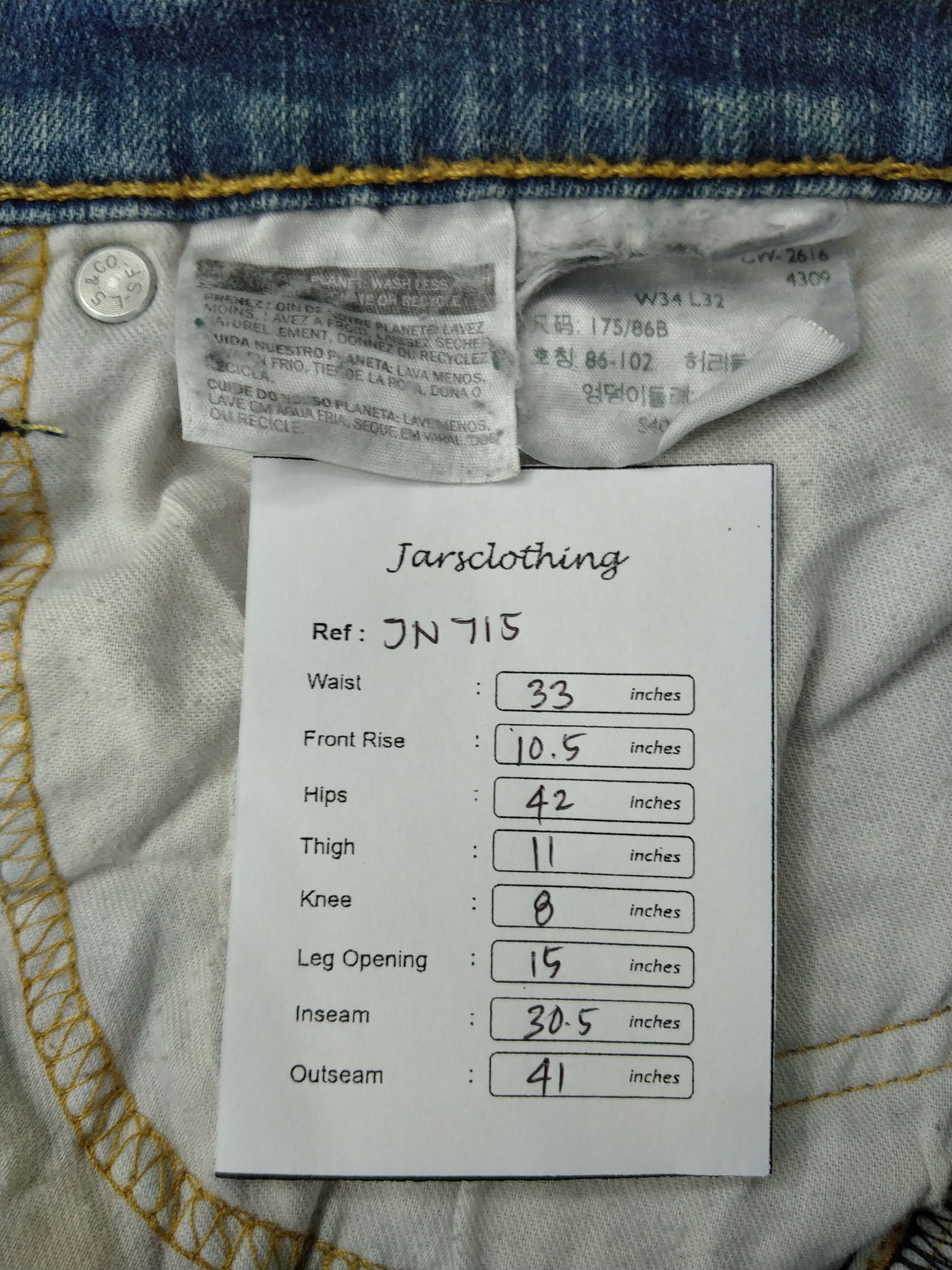 Vintage Distressed Vintage Levi's Denim 33x30.5 -JN715 Size US 33 - 9 Thumbnail