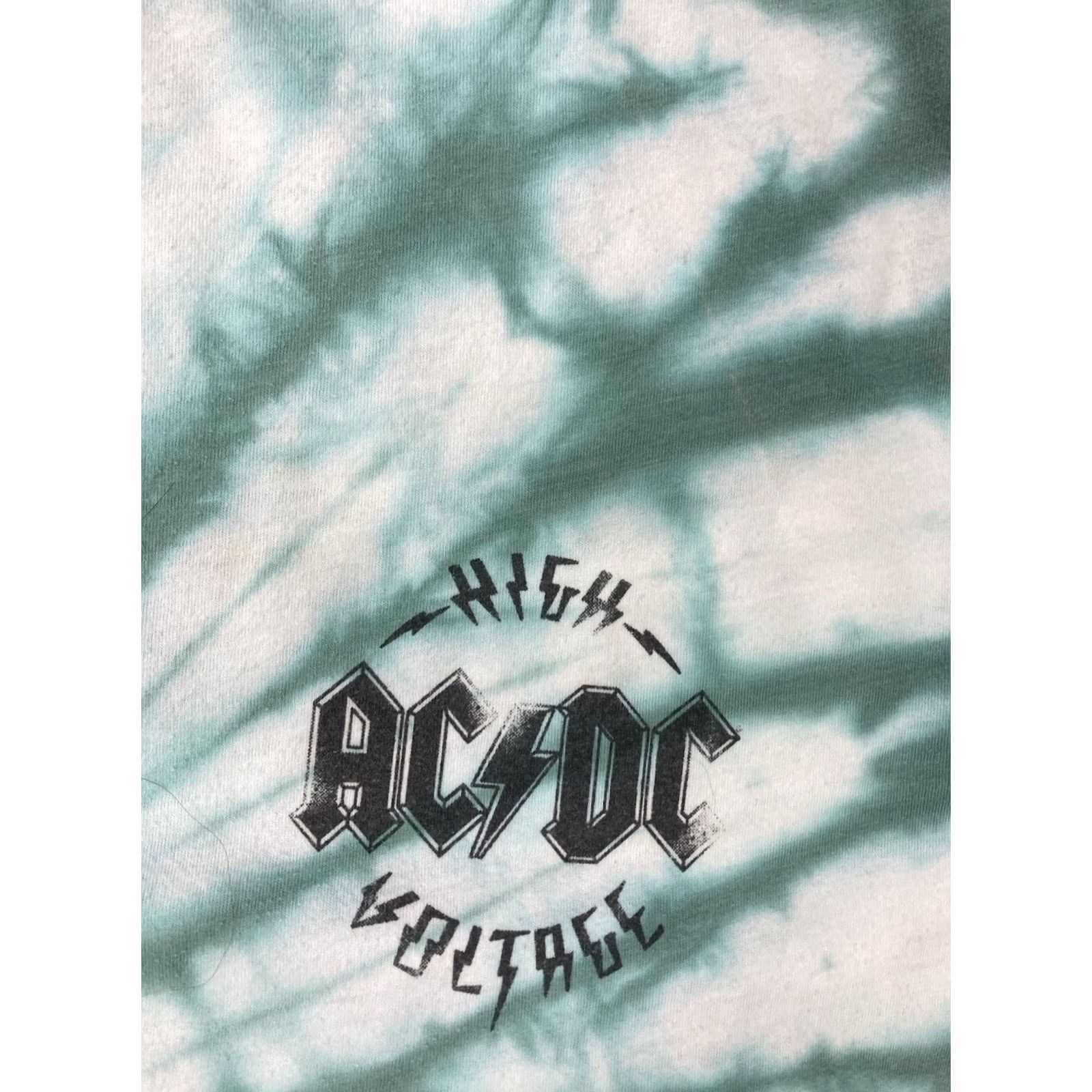 Vintage ACDC High Voltage 76 European Tour Graphic T-shirt Men XL Green Tie Dye Music Shirt Size US XL / EU 56 / 4 - 4 Thumbnail
