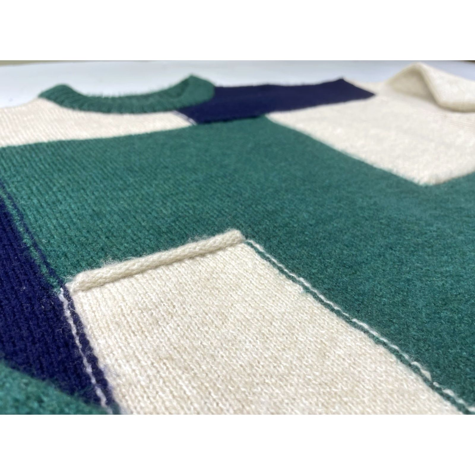 Zara Zara Patchwork Color Block Knit Sweater Pullover XL Mens Multicolor Wool-Free Acrylic Polyester Size US XL / EU 56 / 4 - 2 Thumbnail