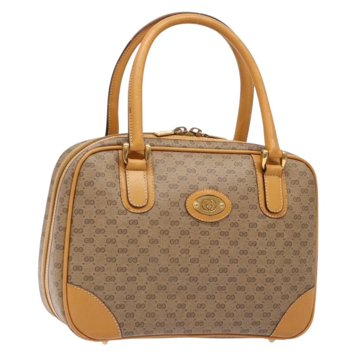GUCCI Micro GG Supreme Hand Bag Pvc Beige Gold 000 104 000