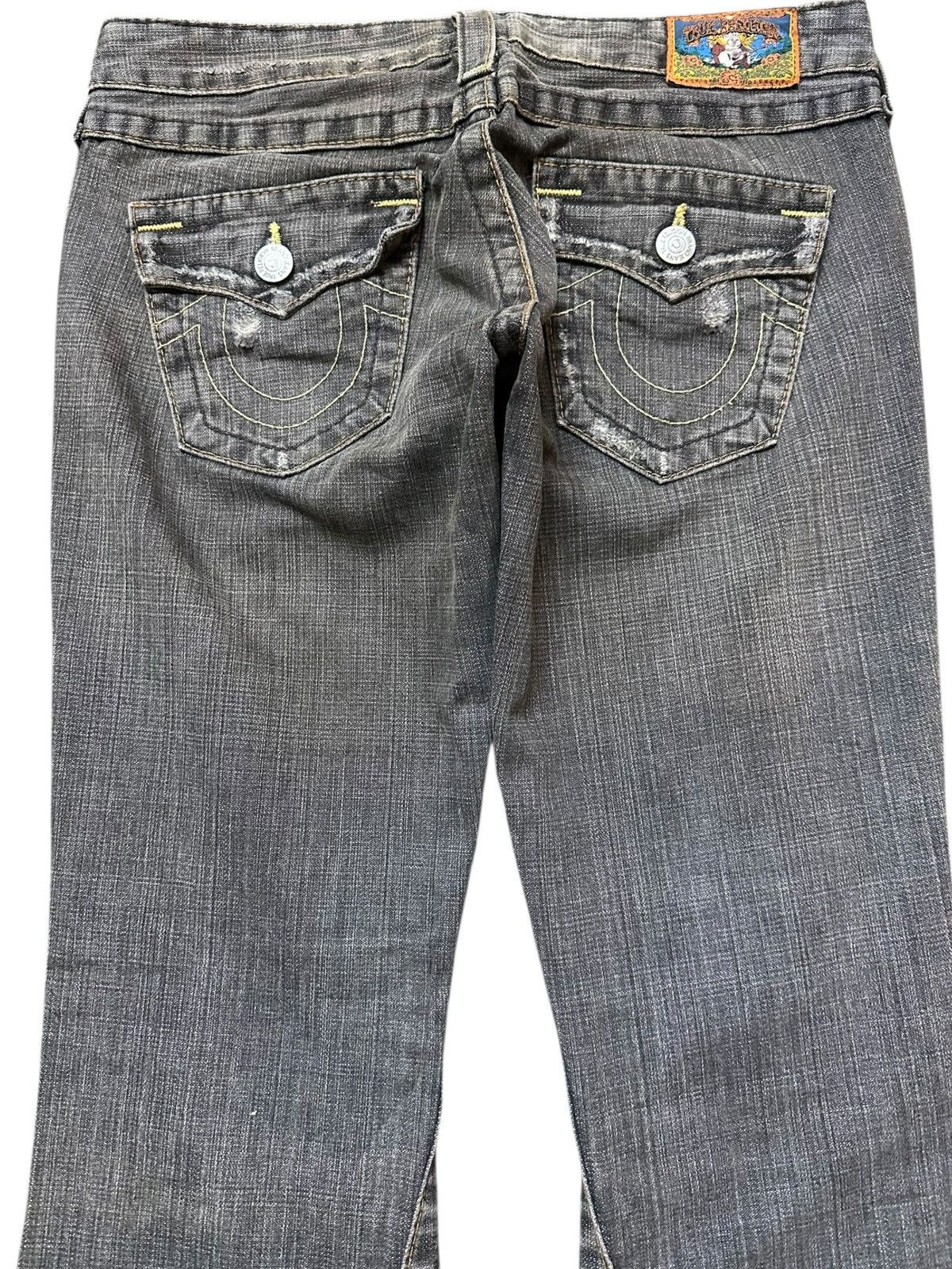 True Religion Vintage True Religion Flare Bootcut Grunge Distressed Denim Size US 31 - 5 Thumbnail
