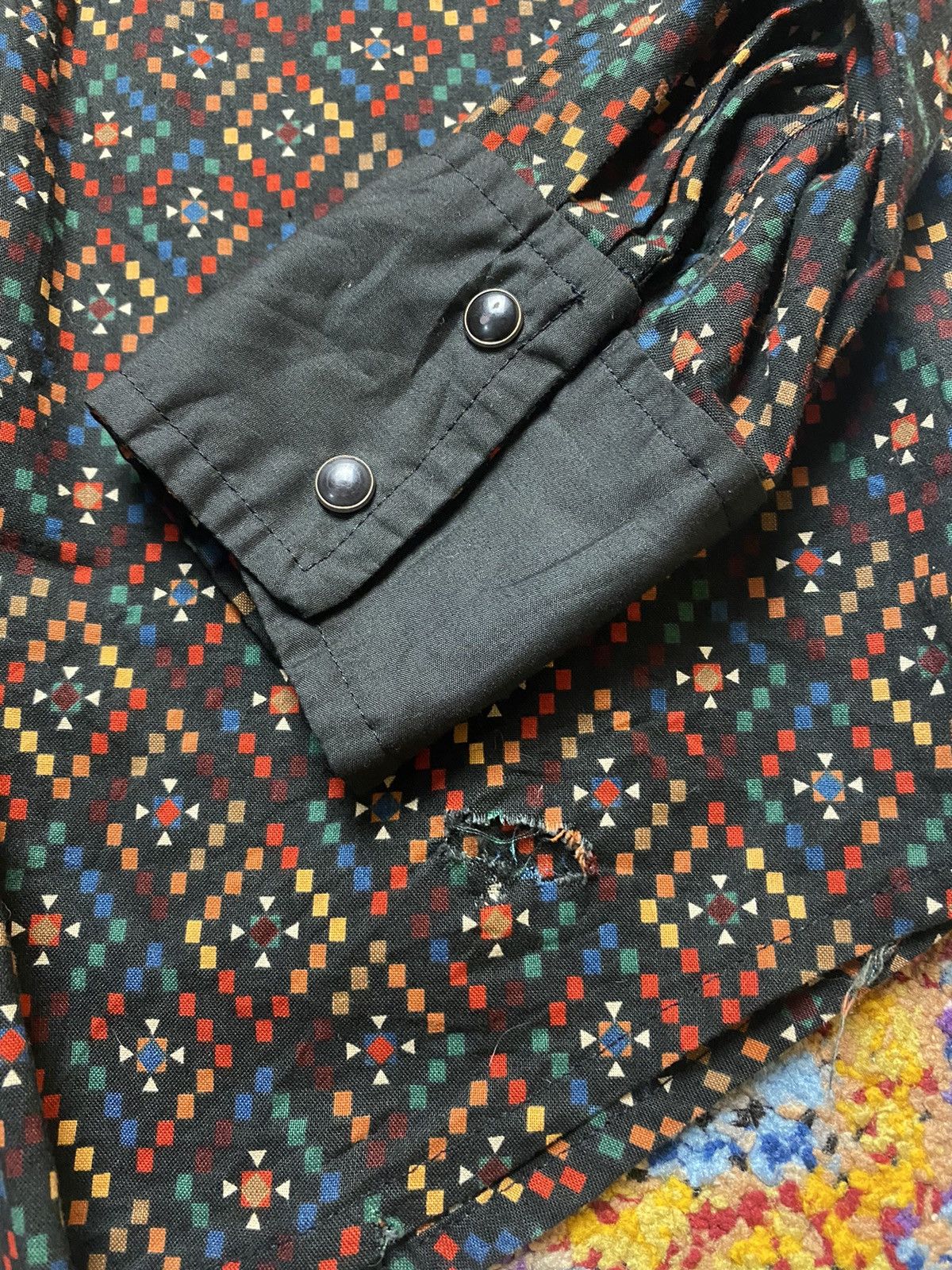 Japanese Brand × Vintage CLASSIC WESTERN COWBOY STYLE FLANNELS STONE STUDS SHIRTS Size US L / EU 52-54 / 3 - 7 Thumbnail