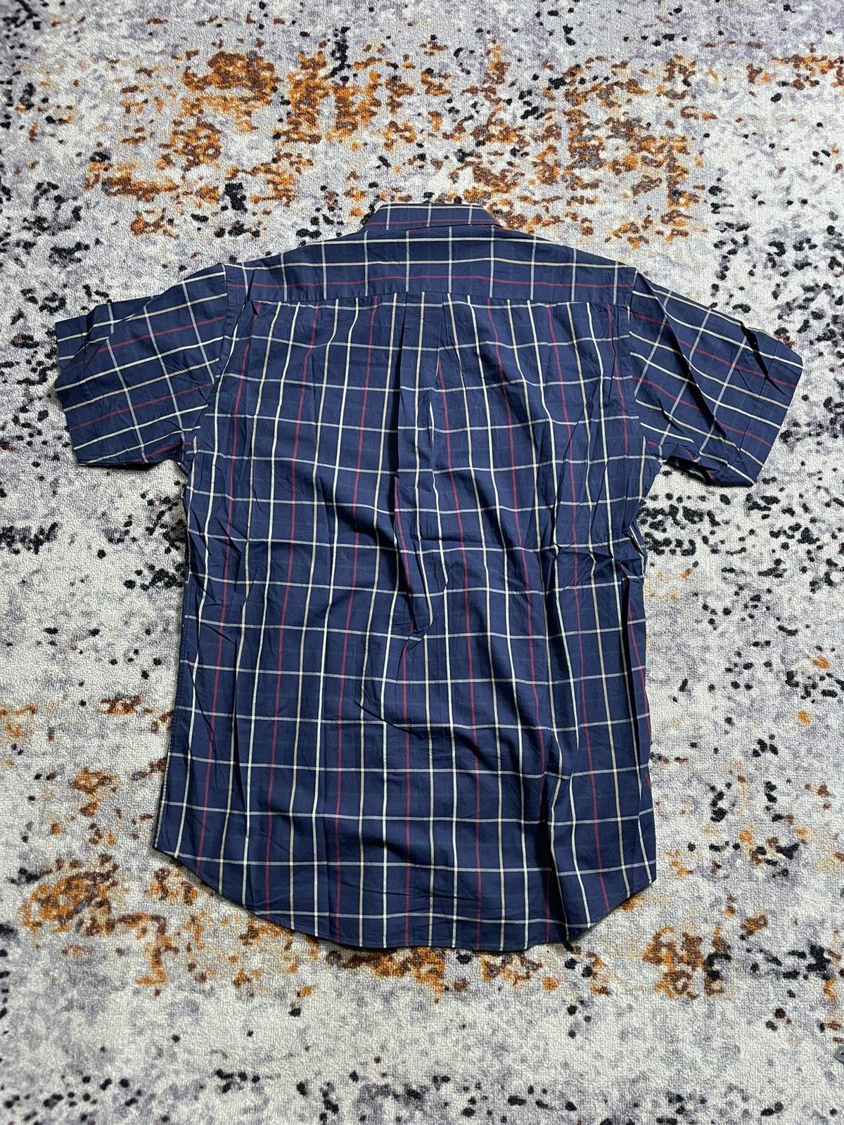 Burberry × Vintage Vintage Burbereys navy Nova Check short sleeve shirt Size US M / EU 48-50 / 2 - 4 Thumbnail