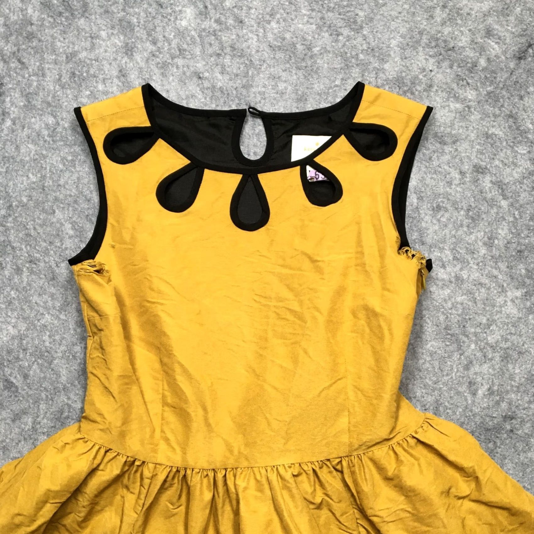 Vintage kate spade new york Silk Dress Womens 0 Yellow A-Line Dress Sleeveless Casual Vintage No Size XS / US 0-2 / IT 36-38 - 3 Thumbnail