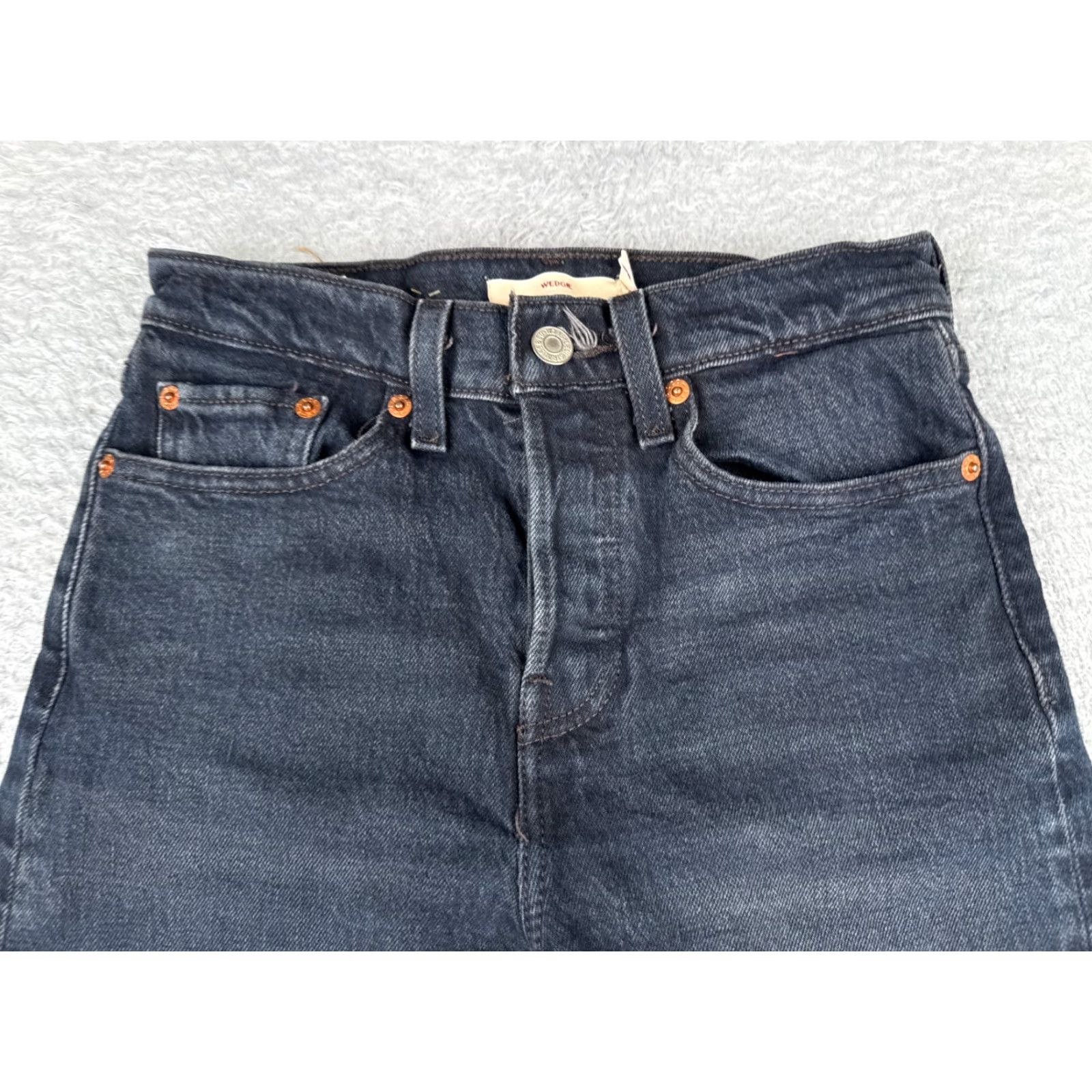 Levi's Levi's Wedgie Fit Jeans Womens Medium Wash Denim 24x27 Retro 90s Cotton Straight Fit Big E Size 42" / US 20 - 4 Thumbnail
