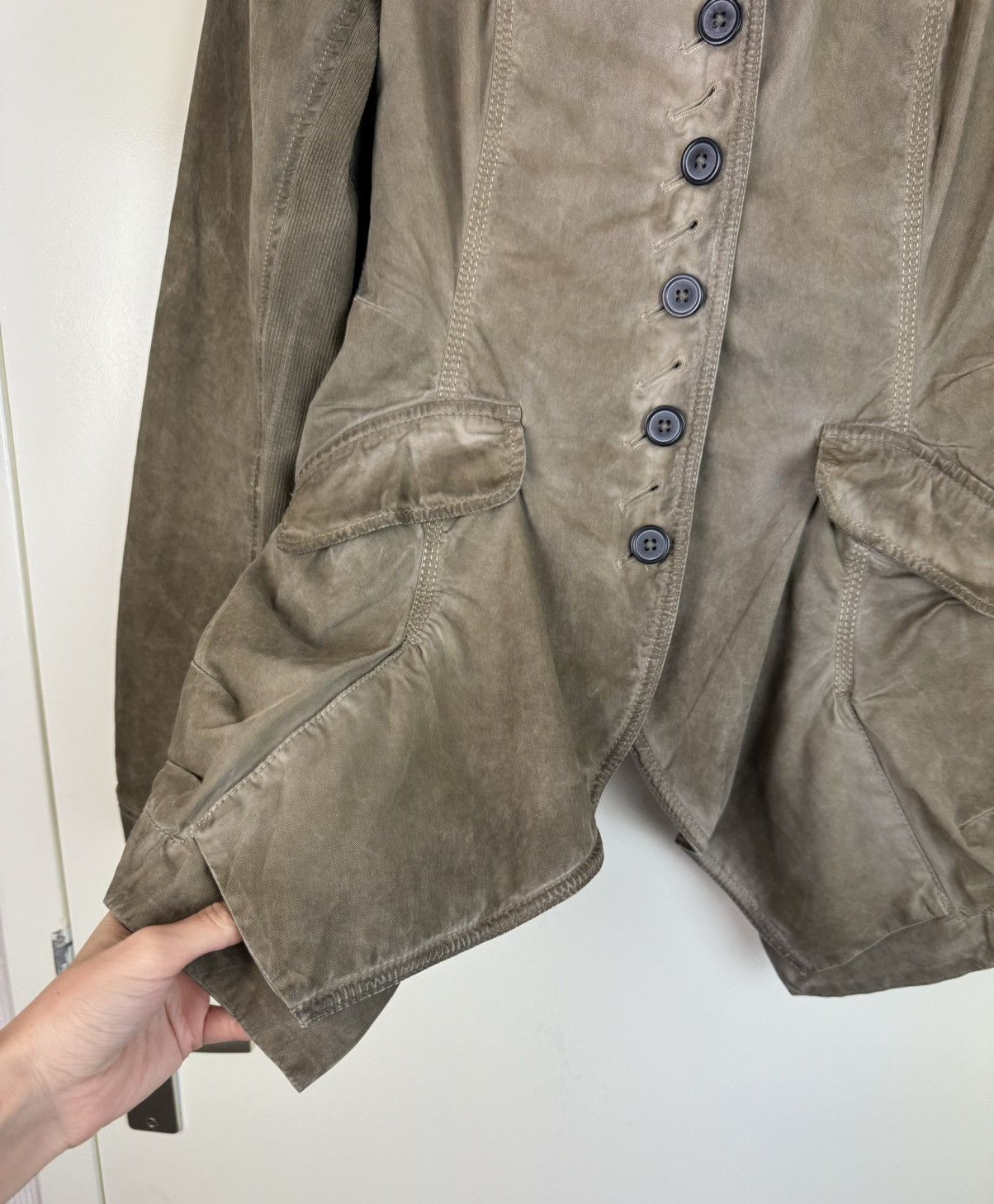 Rundholz Rundholz asymmetric tulip jacket cotton blazer khaki brown S Size S / US 4 / IT 40 - 2 Thumbnail