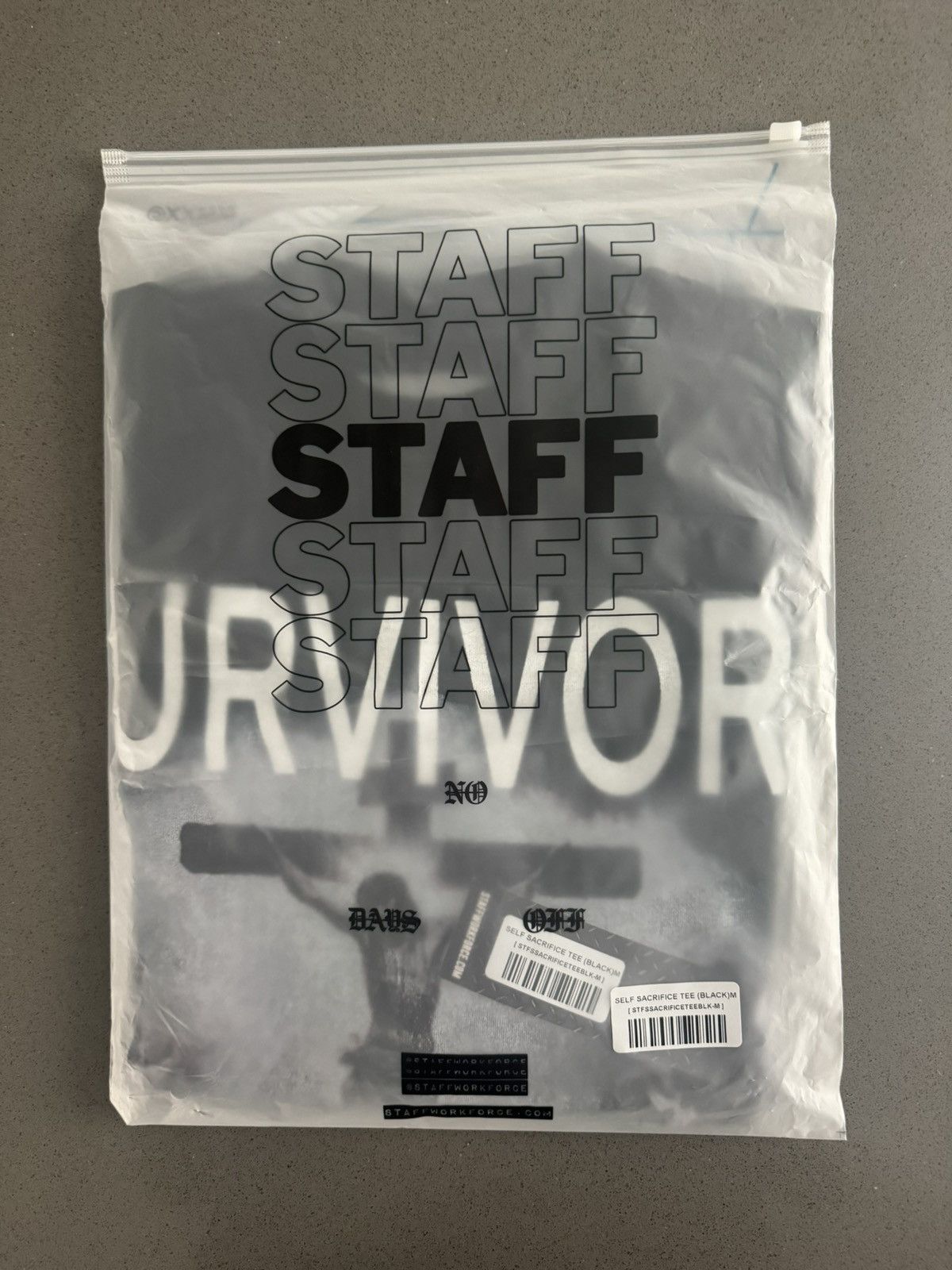 STAFF WORKFORCE STAFF WORKFORCE SELF SACRIFICE SURVIVORS GUILT TEE g59 ftp Size US M / EU 48-50 / 2 - 4 Thumbnail