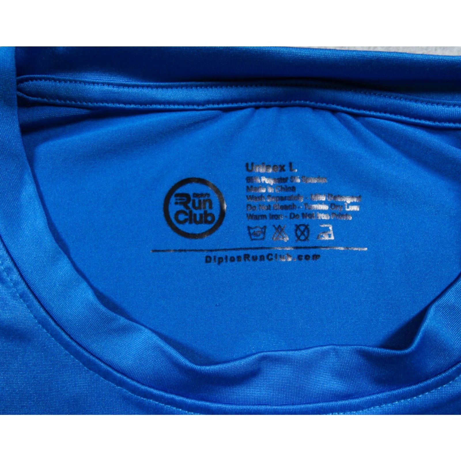 Vintage Diplos Run Club Shirt Adult Large Blue Running Training Stretch Short Sleeve Size US L / EU 52-54 / 3 - 5 Thumbnail