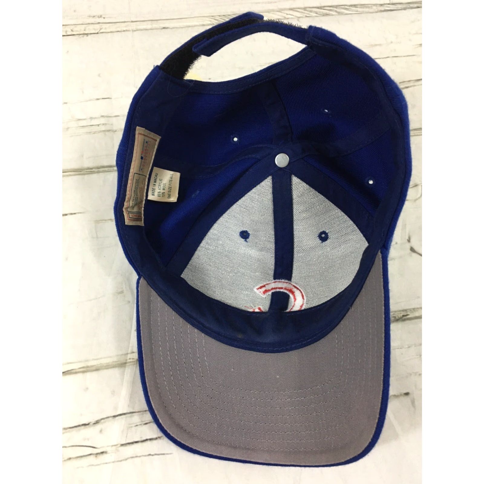 MLB VINTAGE Chicago Cubs MLB Blue Adjustable Hat Cap Twin Enterprises EUC Size ONE SIZE - 2 Thumbnail